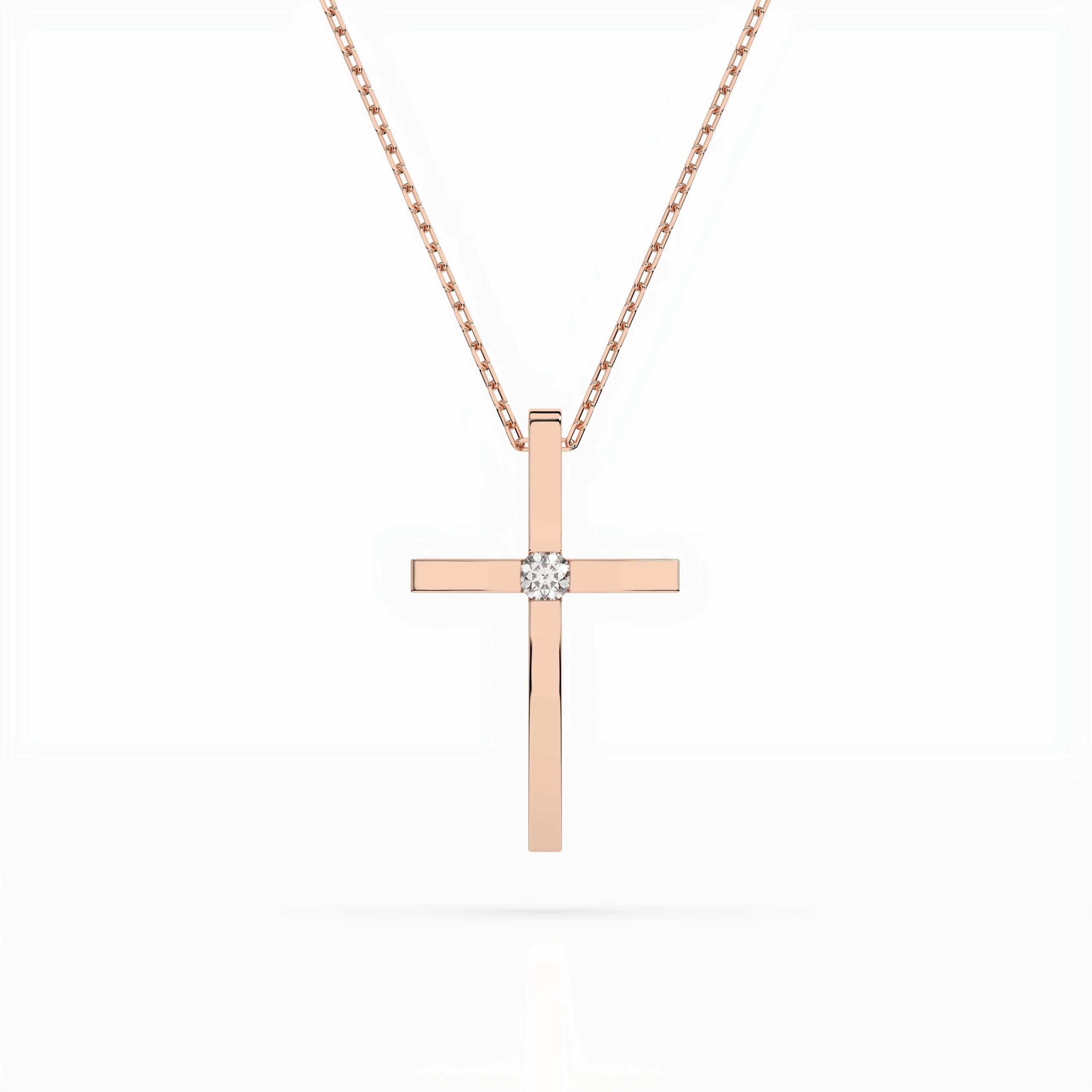 Minimalism Necklace (Round), 0.03 ct — 104-10031