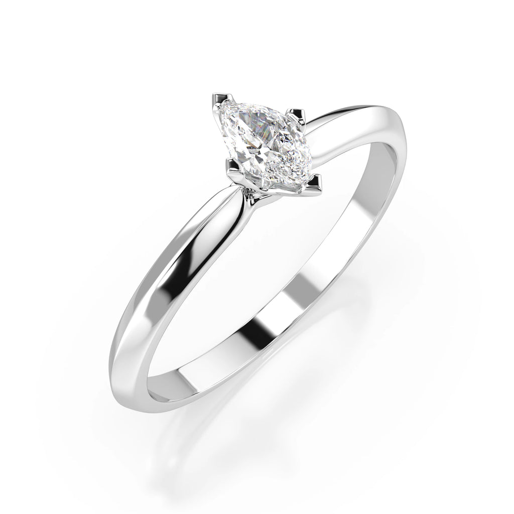Solitaire Ring (Marquise), 0.1 ct — 101-10181/1(0.10)MARQUISE