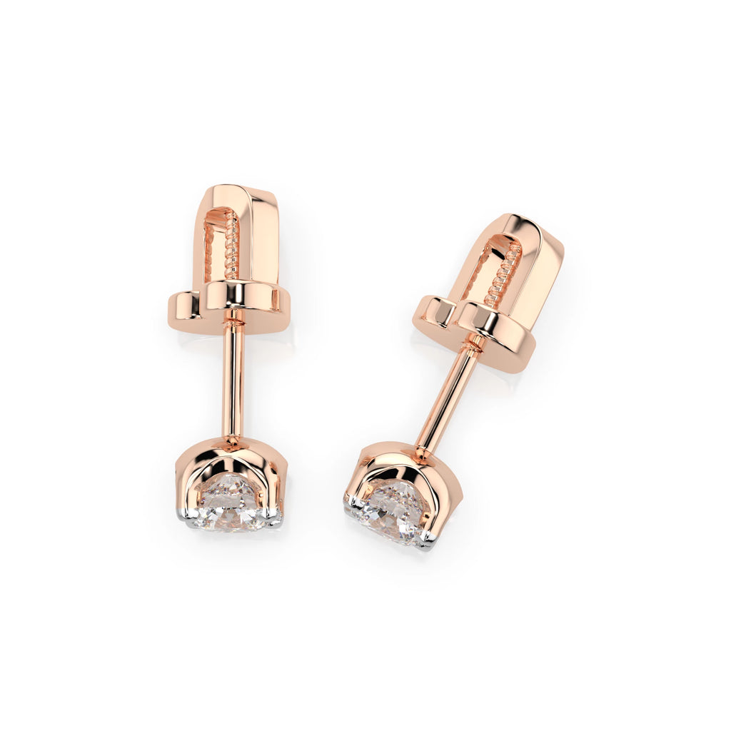 Solitaire Butterfly Earring (Round), 0.4 ct — 102-10020(3.7)