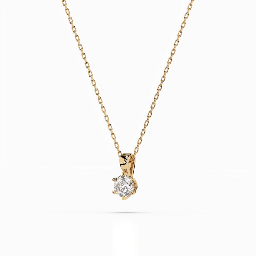 Solitaire Necklace (Round), 0.3 ct — 104-10004(4.2)