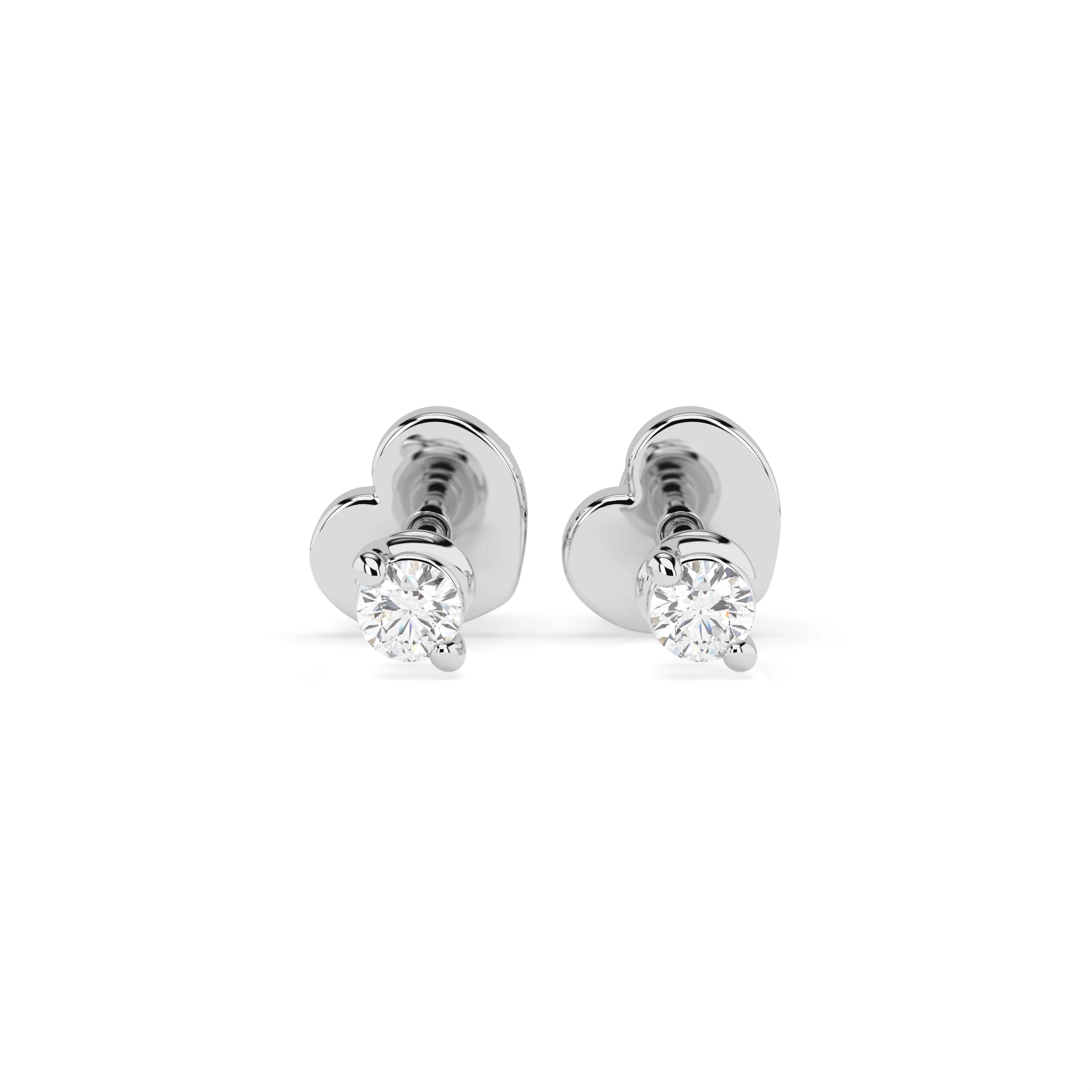 Solitaire Butterfly Earring (Round), 0.08 ct — 102-10032(2.2)