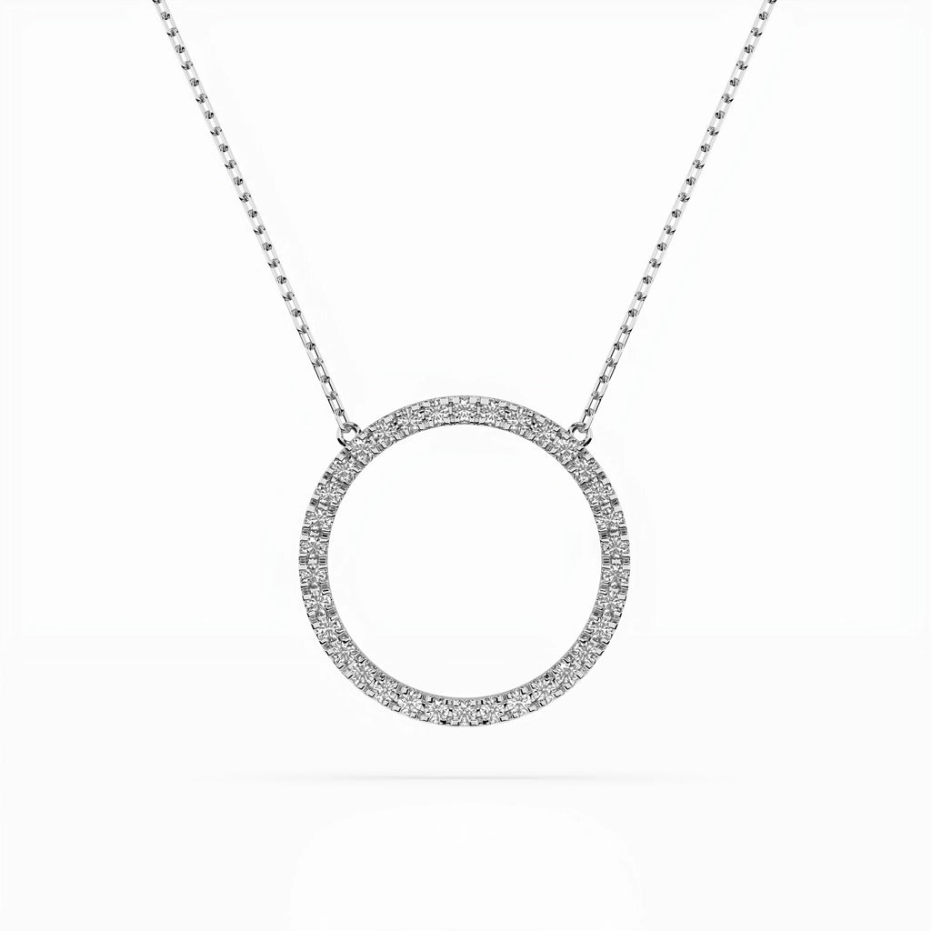 Minimalism Necklace (Round), 0.2 ct — 104-10023
