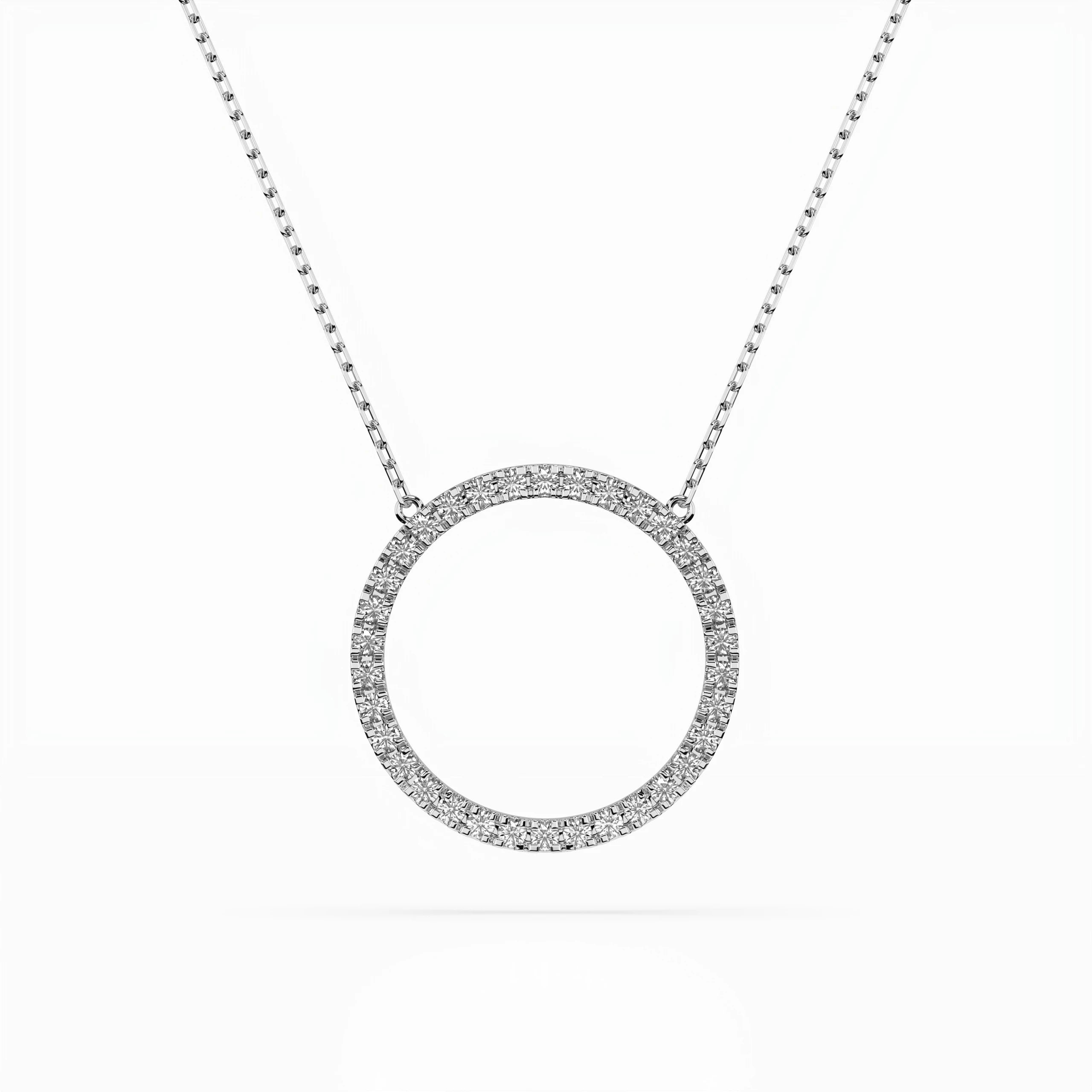 Minimalism Necklace (Round), 0.2 ct — 104-10023
