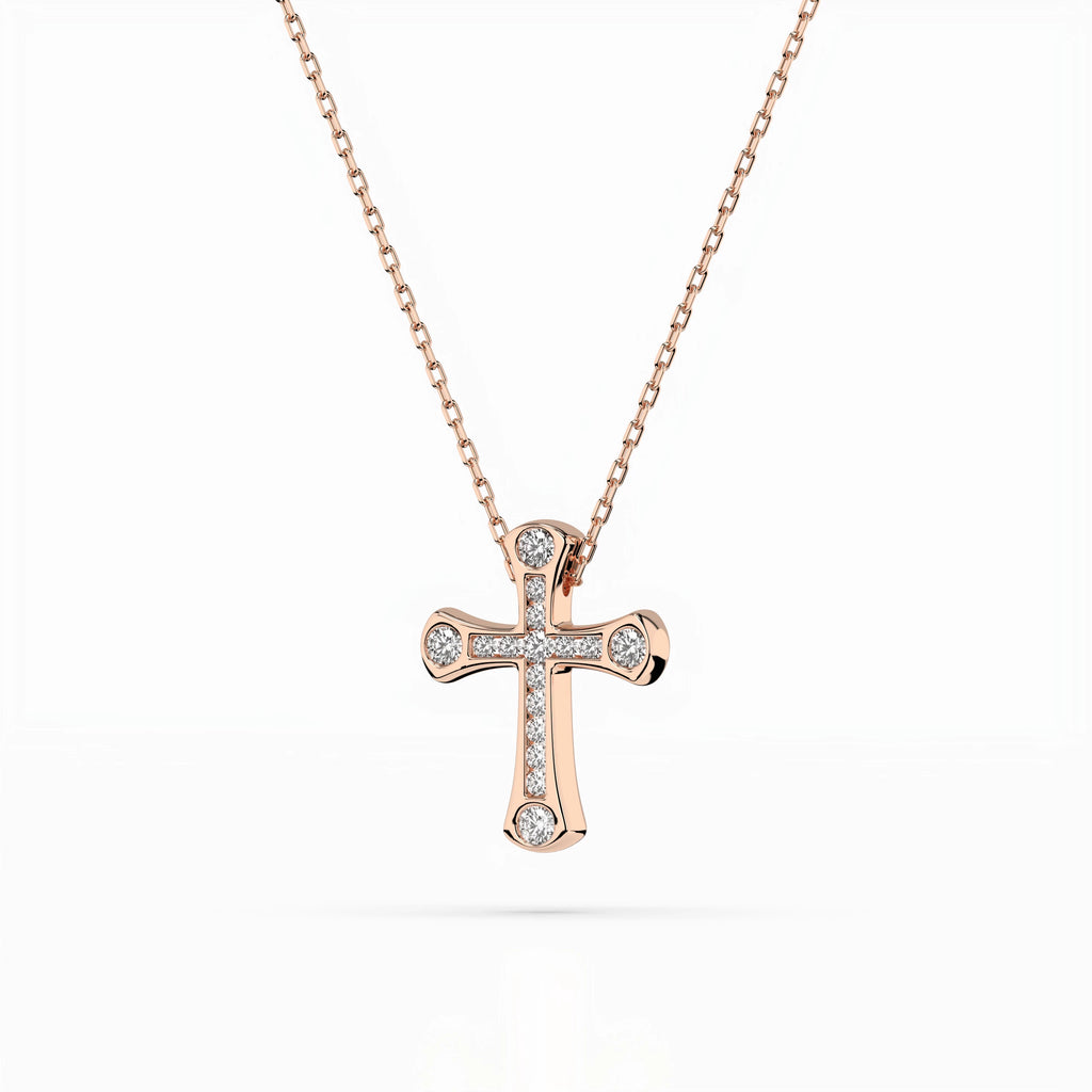 Minimalism Necklace (Round), 0.06 ct — 104-10009