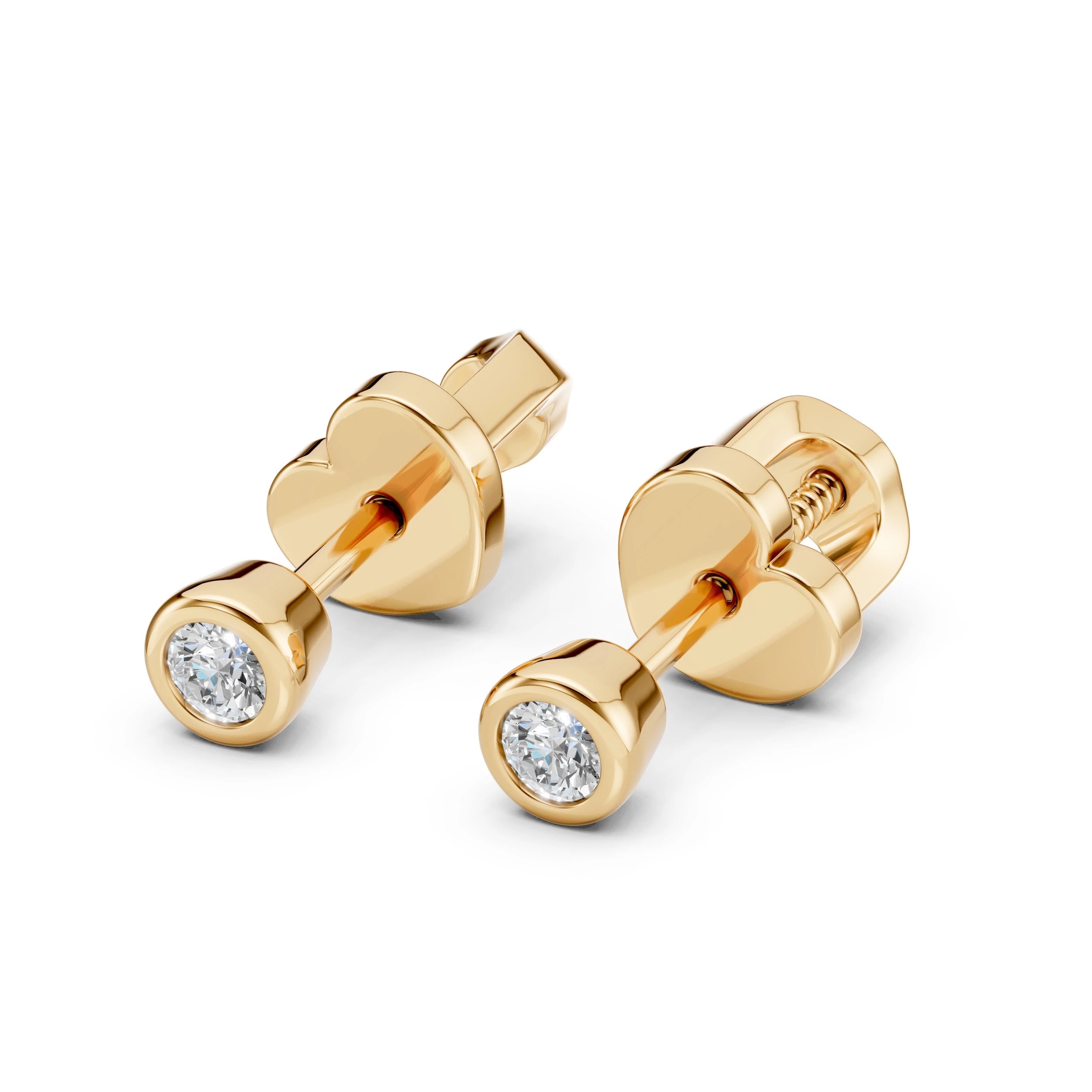 Solitaire Butterfly Earring (Round), 0.09 ct — 102-10010(2.3)