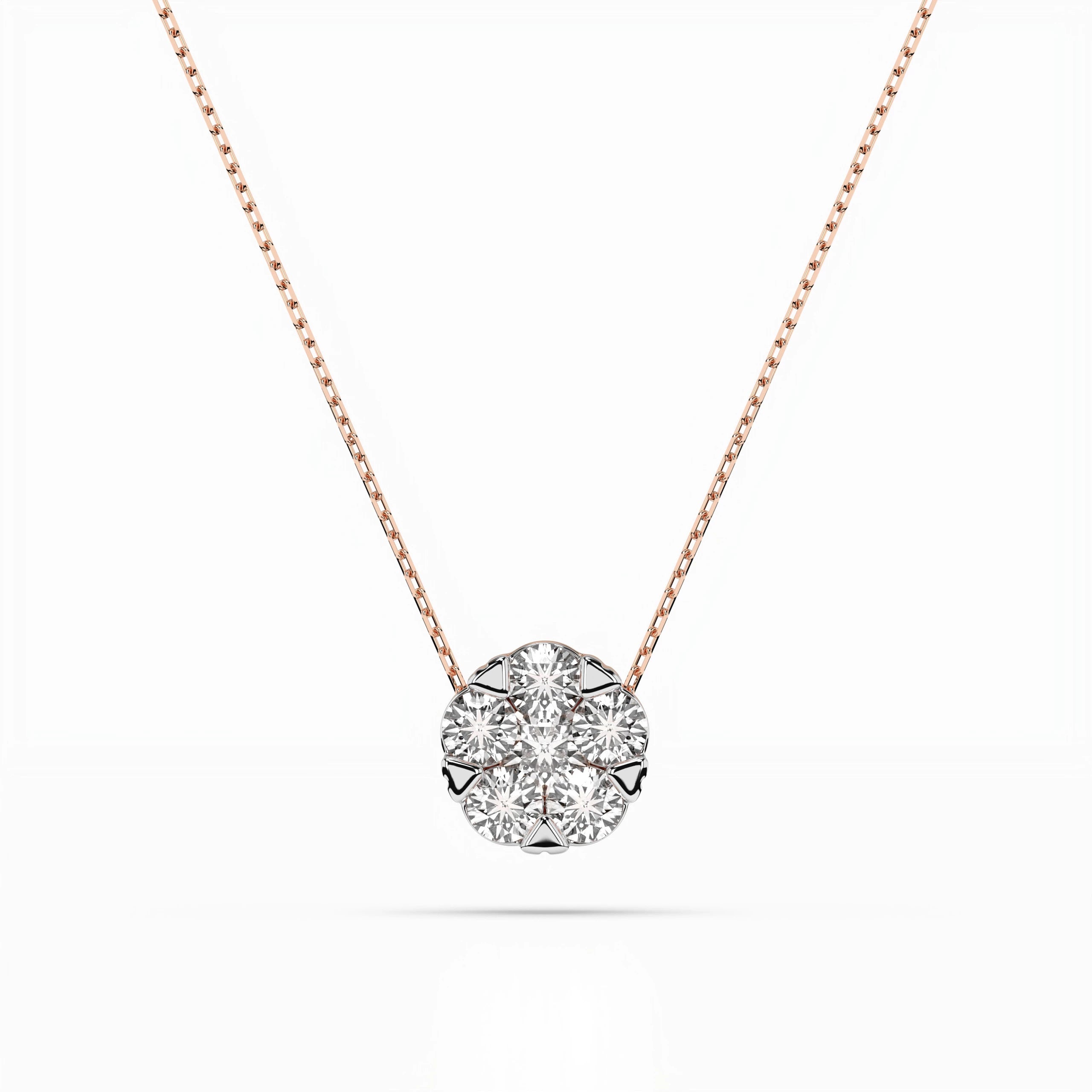 Illusion Necklace (Round), 0.15 ct — 104-10033(3.4)