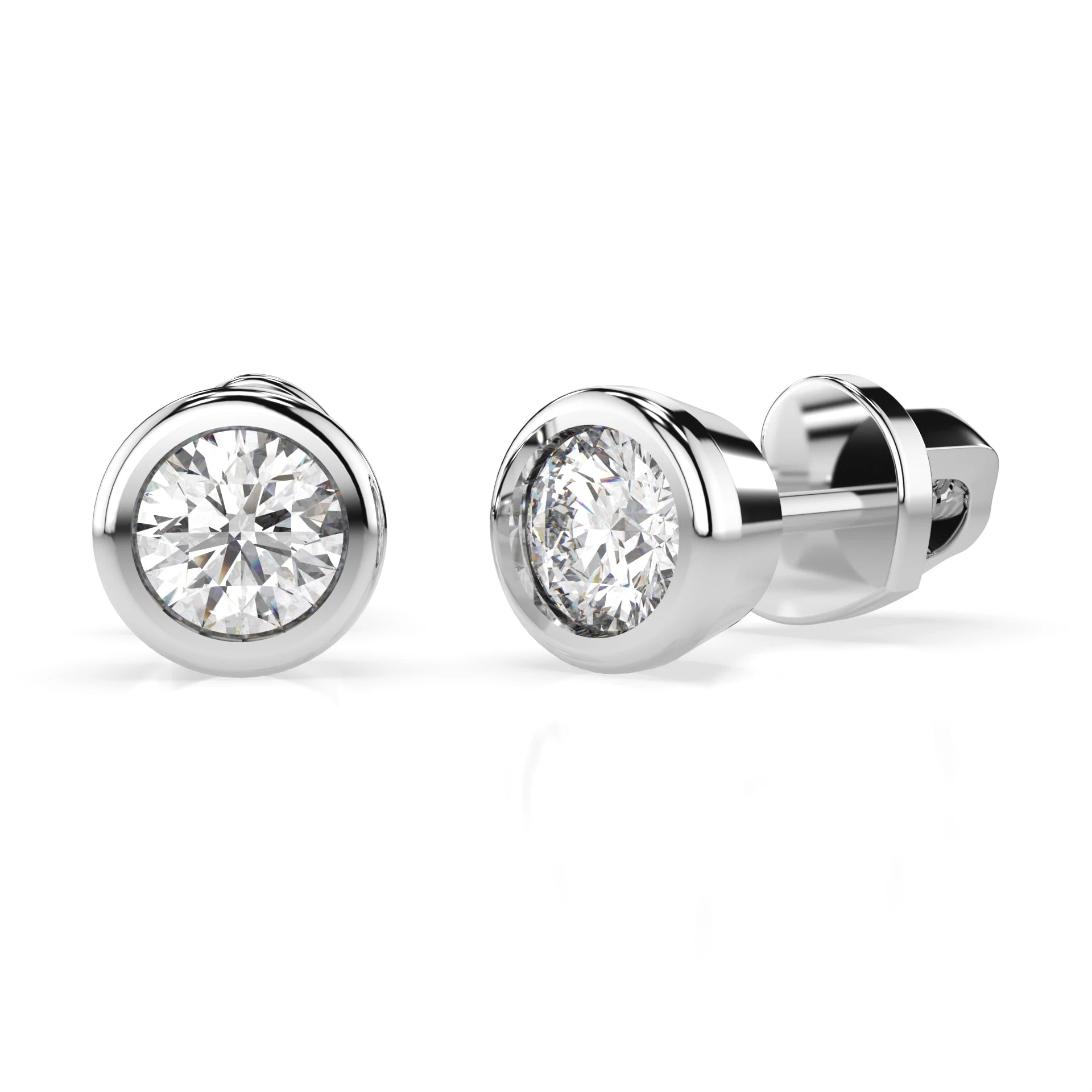 Solitaire Butterfly Earring (Round), 0.4 ct — 102-10010(3.7)