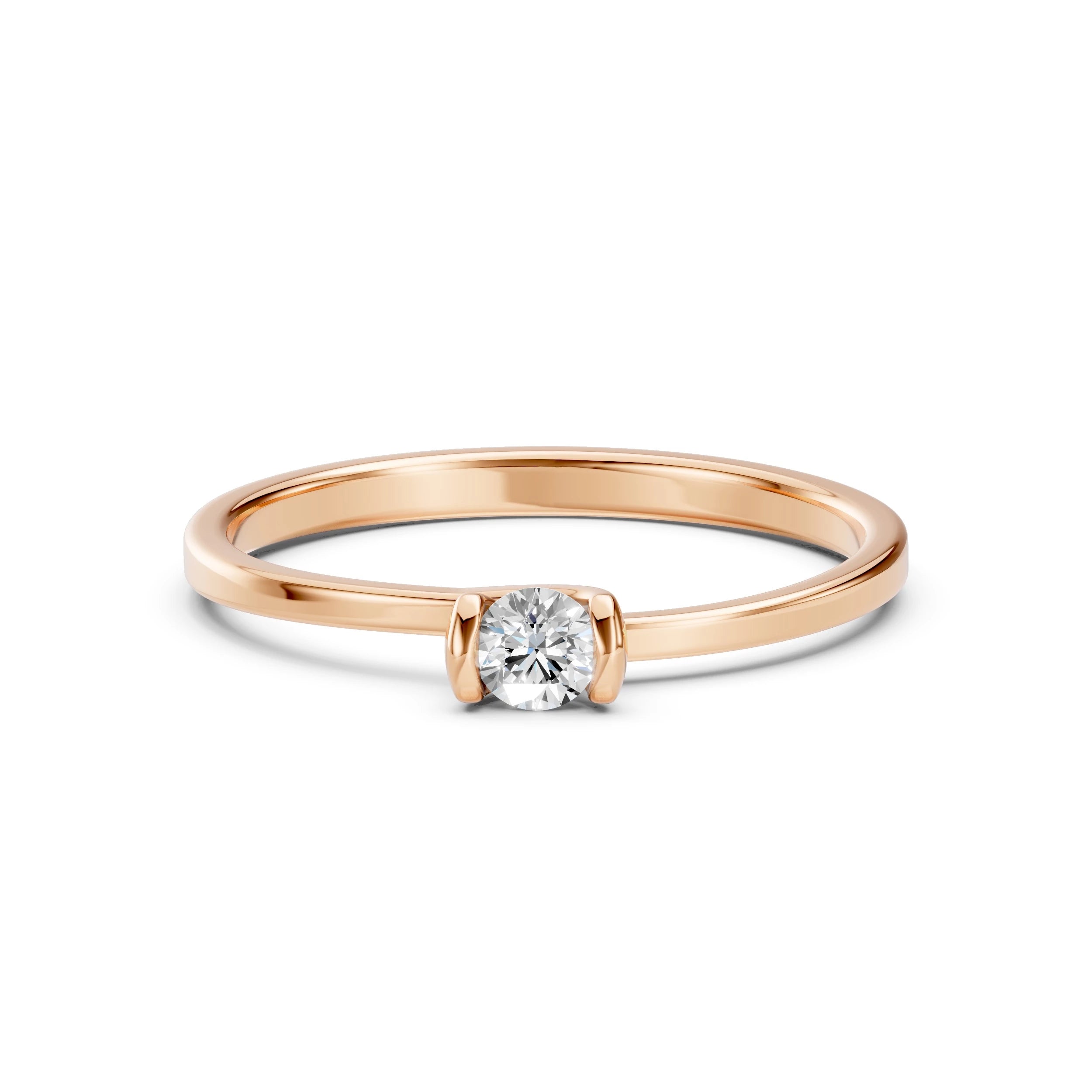 Solitaire Ring (Round), 0.2 ct — 101-10016(3.7)