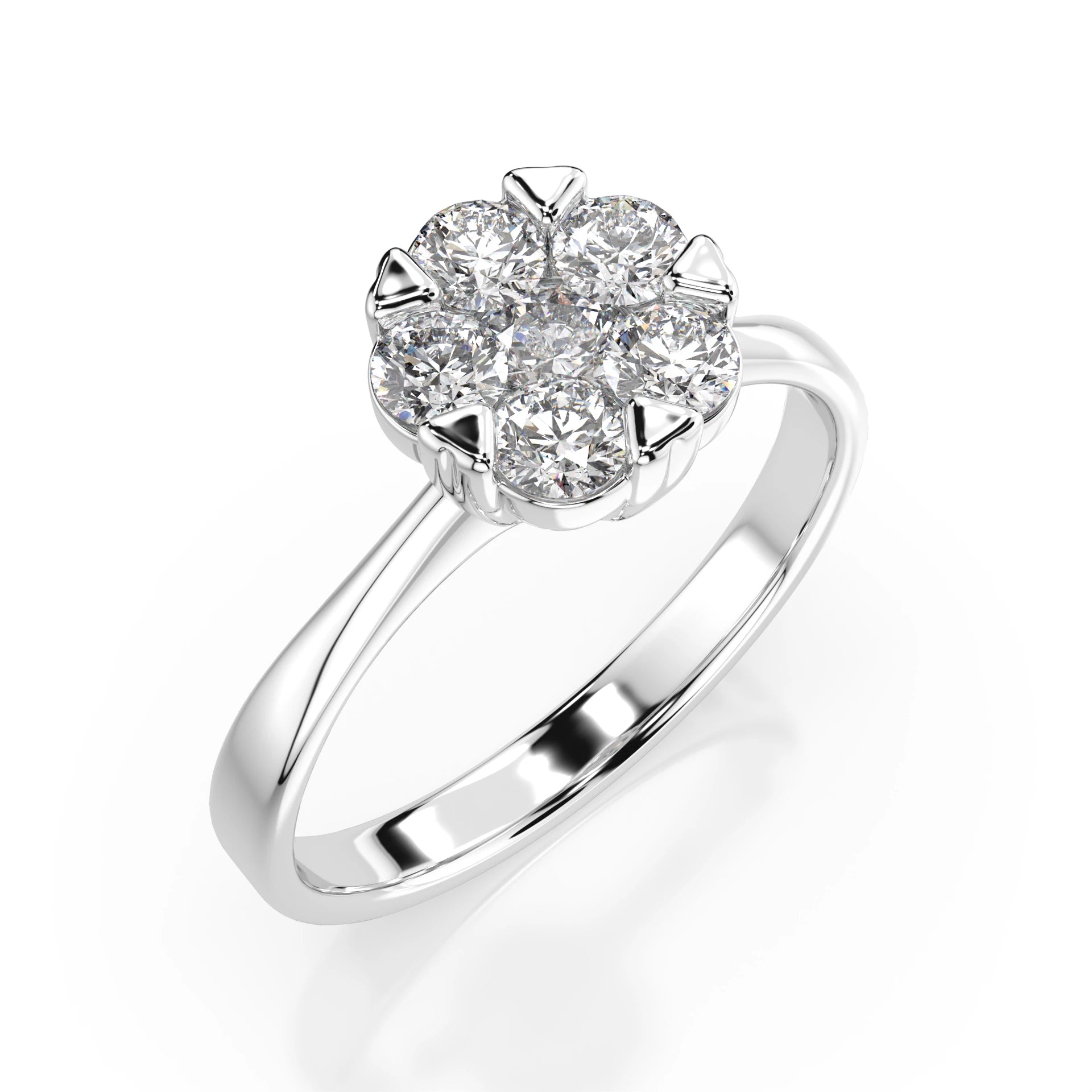 Illusion Ring (Round), 0.15 ct — 101-10015/1(3.4)