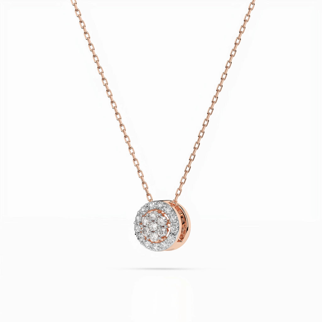 Illusion Necklace (Round), 0.08 ct — 104-10038