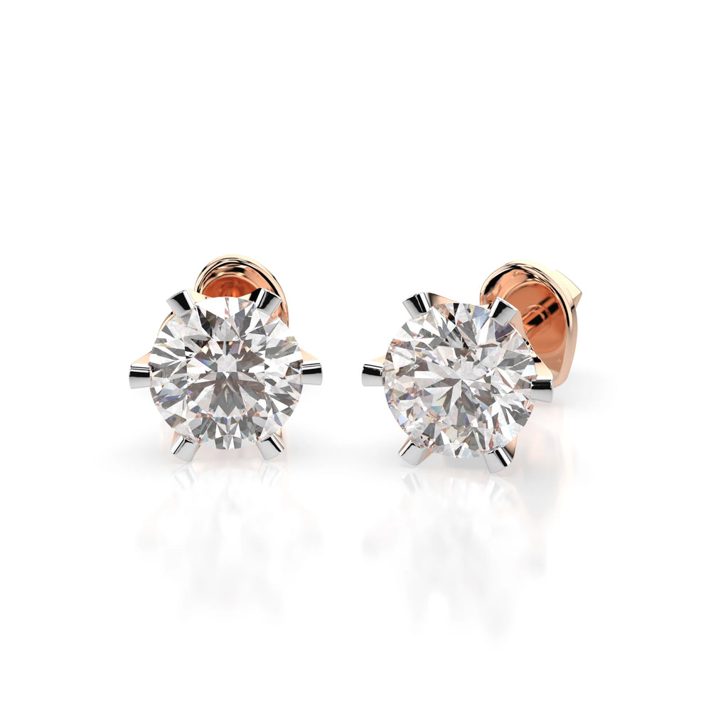 Solitaire Butterfly Earring (Round), 1.0 ct — 102-10040/1(5.1)