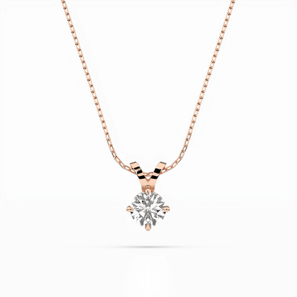 Solitaire Necklace (Round), 0.3 ct — 104-10037(4.2)