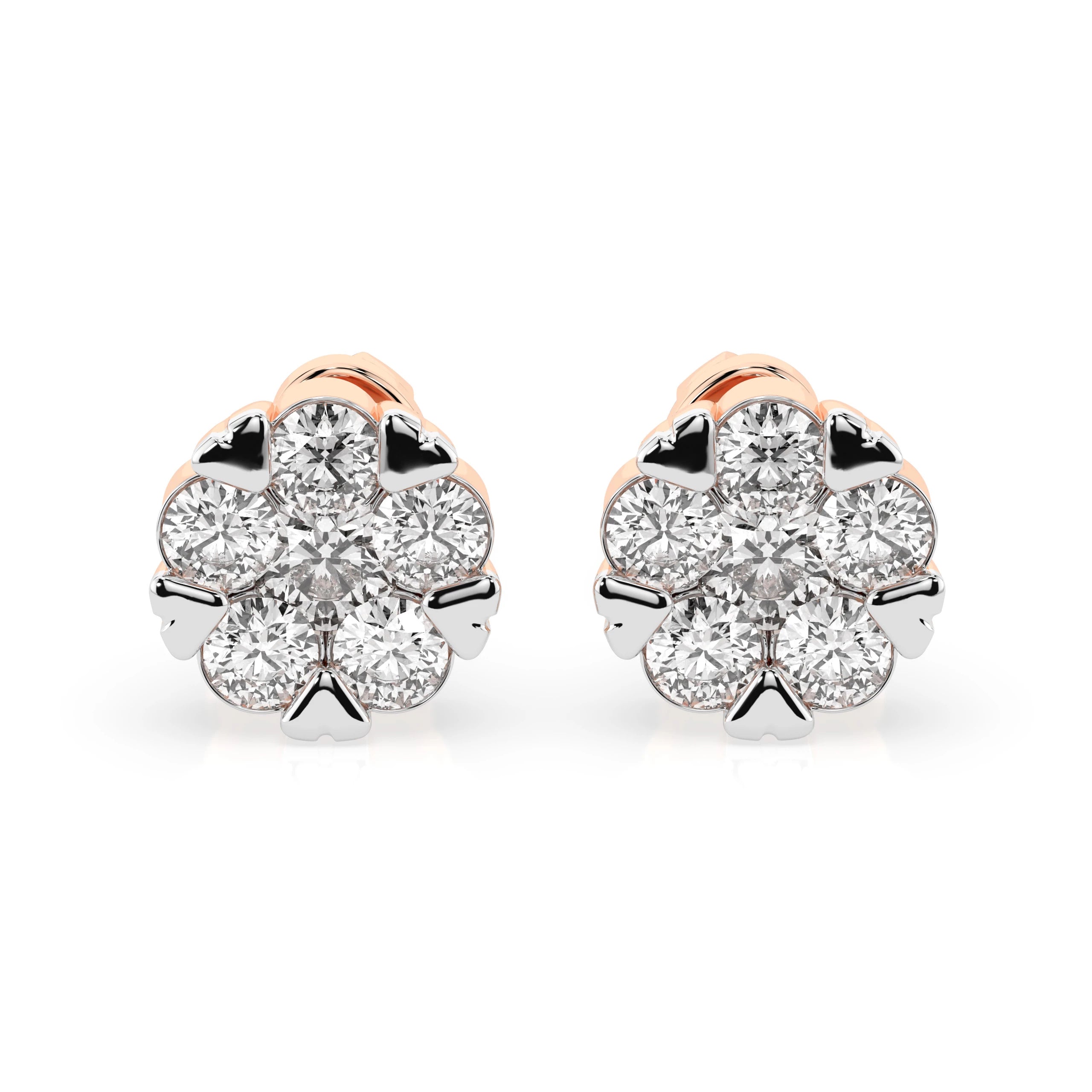 Illusion Earring (Round), 0.3 ct — 102-10015/2(3.4)