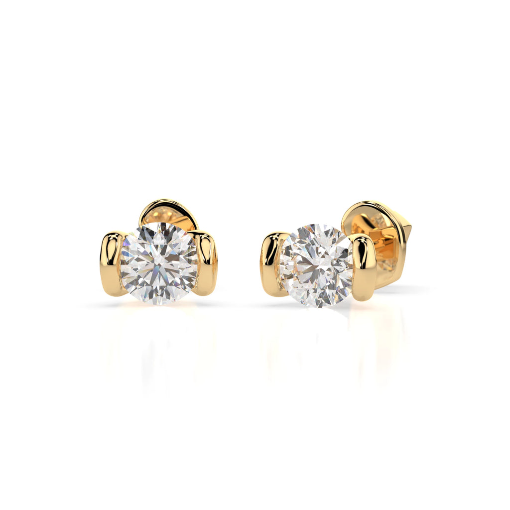 Solitaire Butterfly Earring (Round), 0.4 ct — 102-10016(3.7)