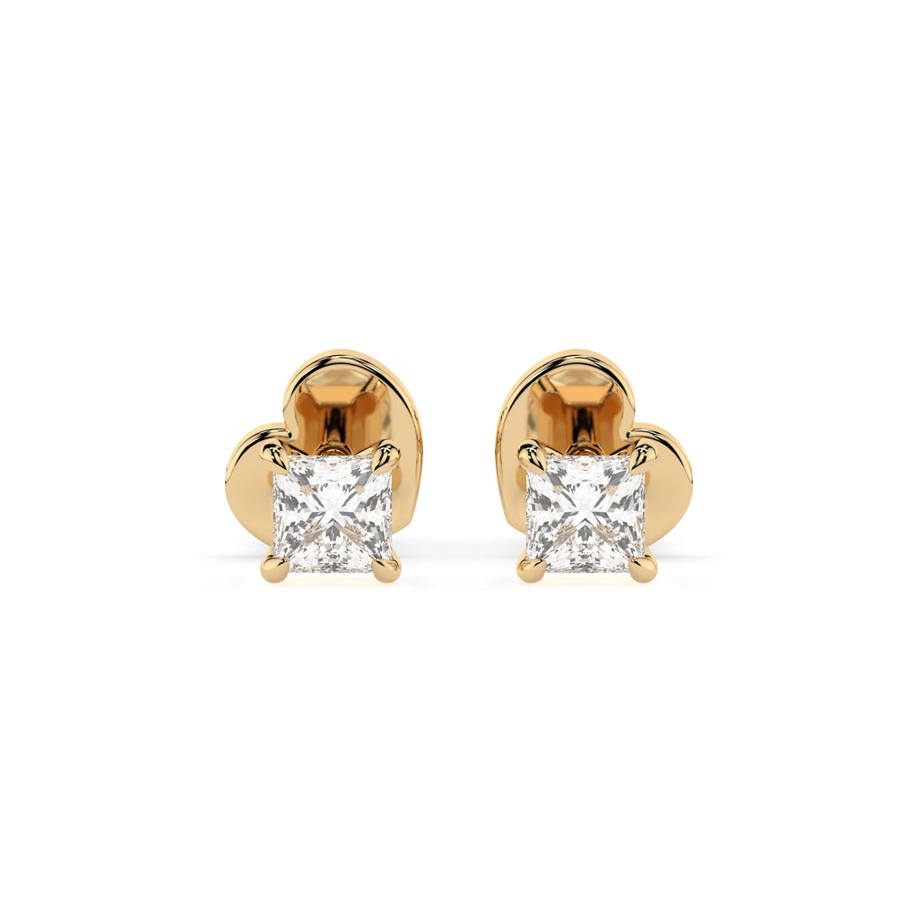 Solitaire Butterfly Earring (Princess), 0.34 ct — 102-10113(3.0)PR