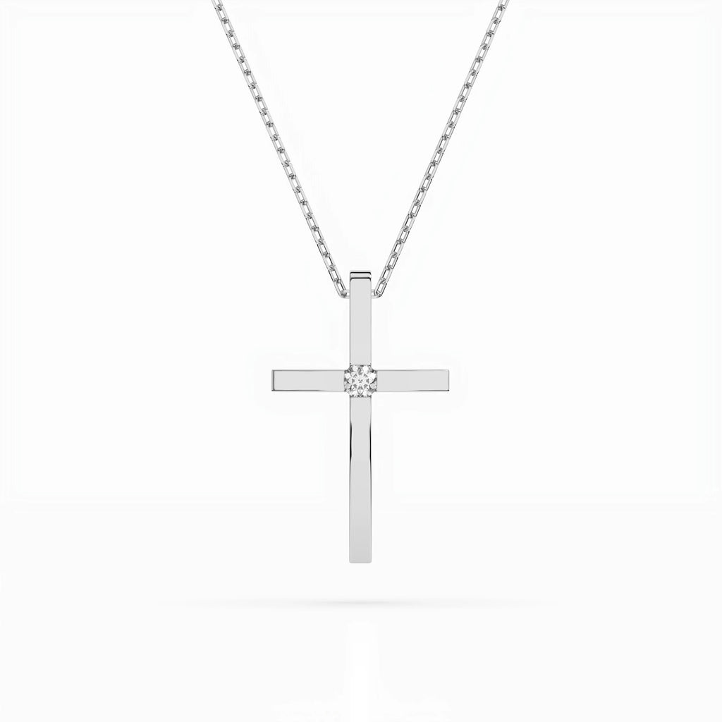 Minimalism Necklace (Round), 0.03 ct — 104-10031