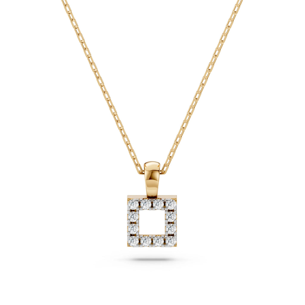 Minimalism Necklace (Round), 0.06 ct — 104-10079