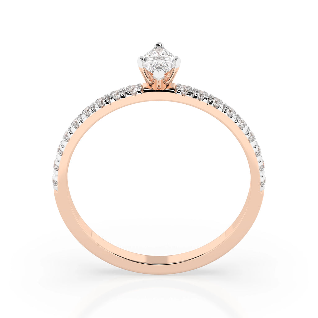 Solitaire Eternity Ring (Marquise), 0.1 ct — 101-10181/4(0.10)MARQUISE