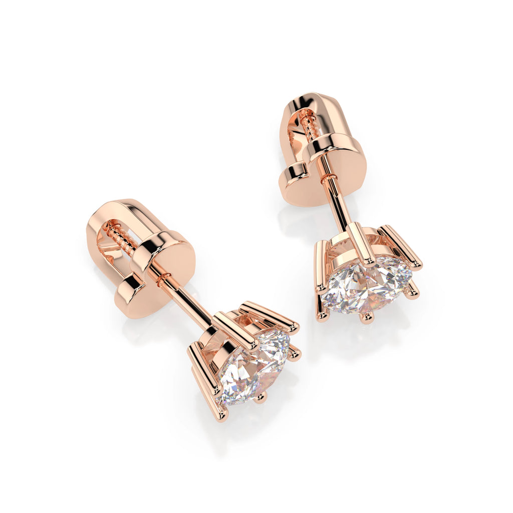 Solitaire Butterfly Earring (Round), 0.8 ct — 102-10151(4.7)