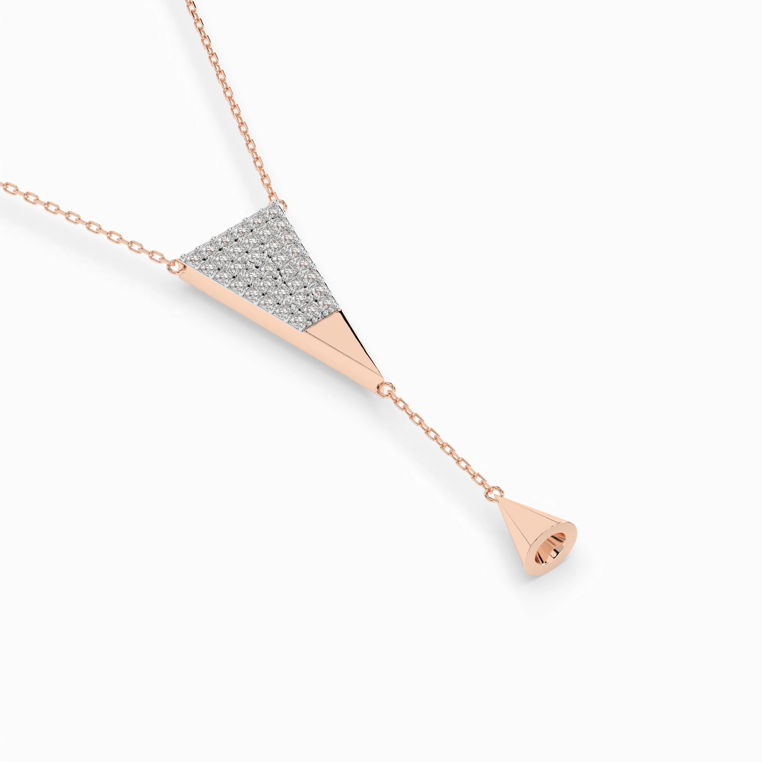 Minimalism Necklace (Round), 0.22 ct — 104-10018
