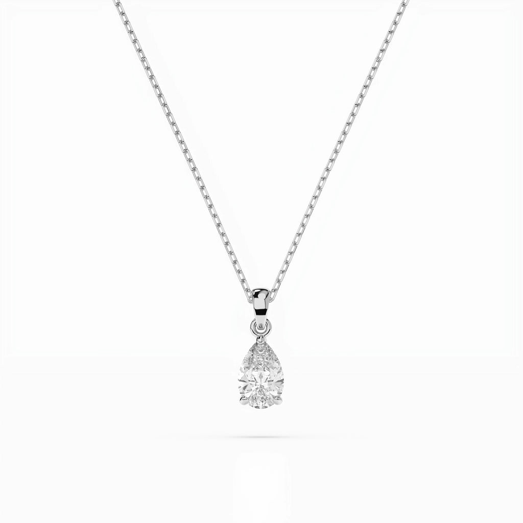 Solitaire Necklace (Pear), 0.3 ct — 104-10067(0.30)PAR