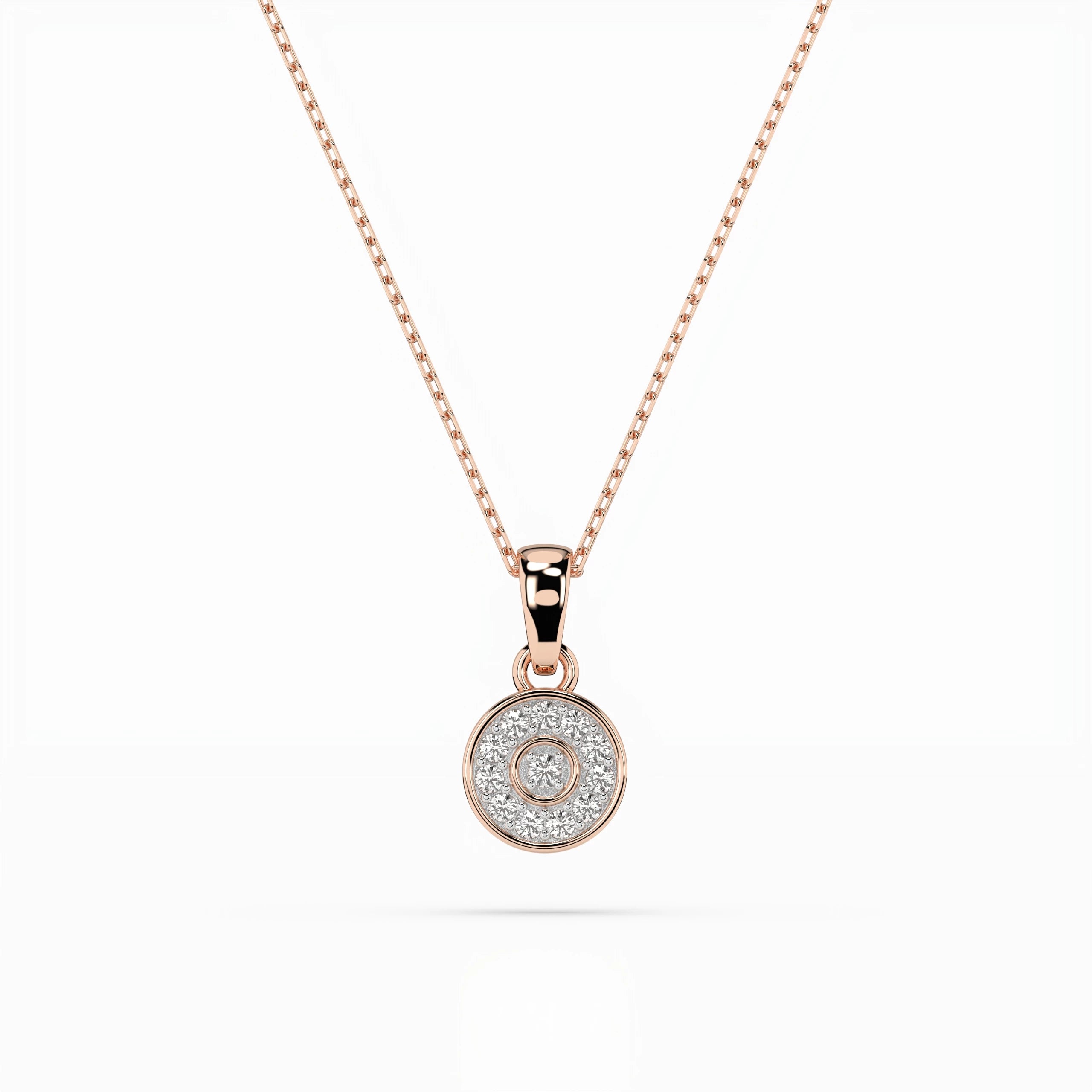 Illusion Necklace (Round), 0.01 ct — 104-10032