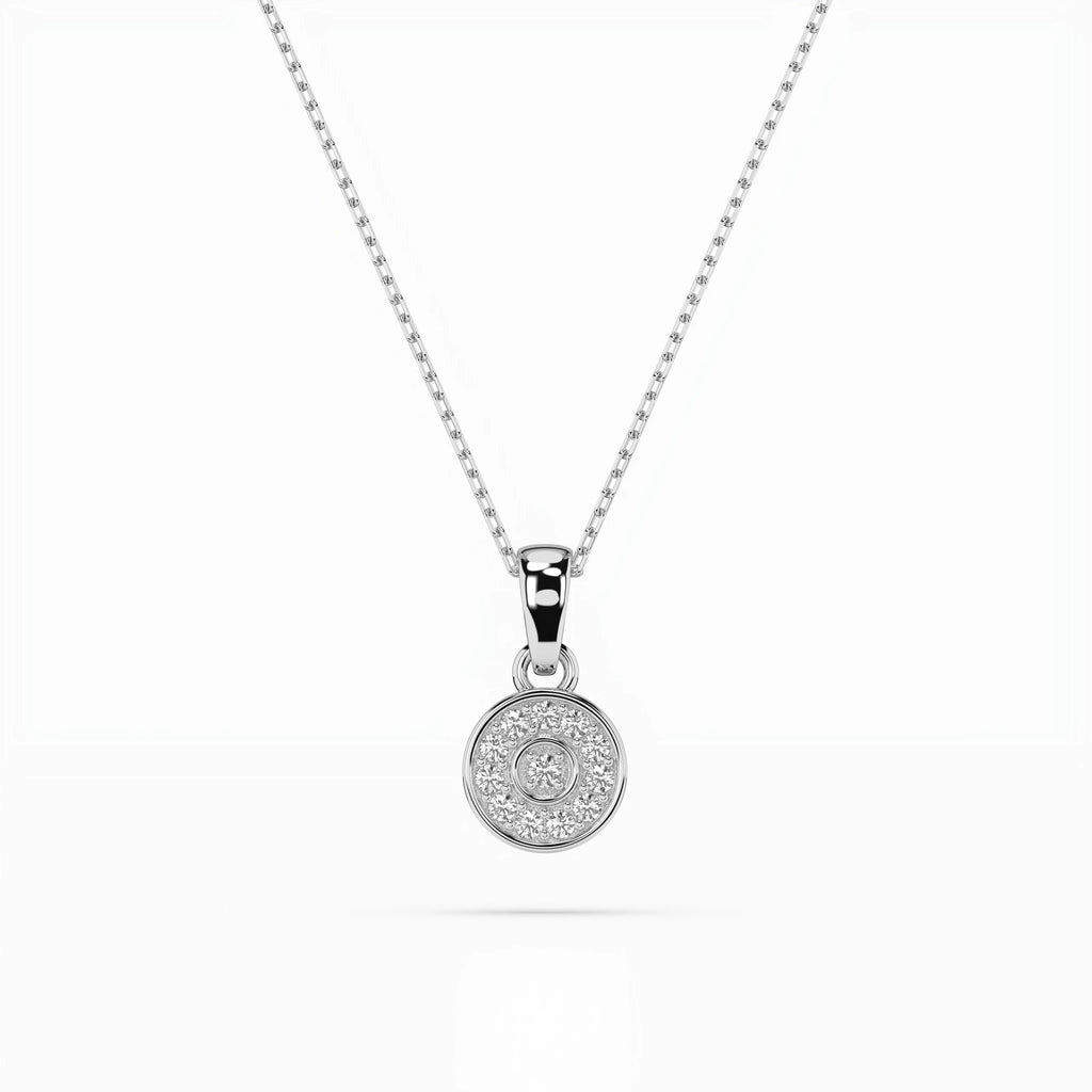 Illusion Necklace (Round), 0.01 ct — 104-10032