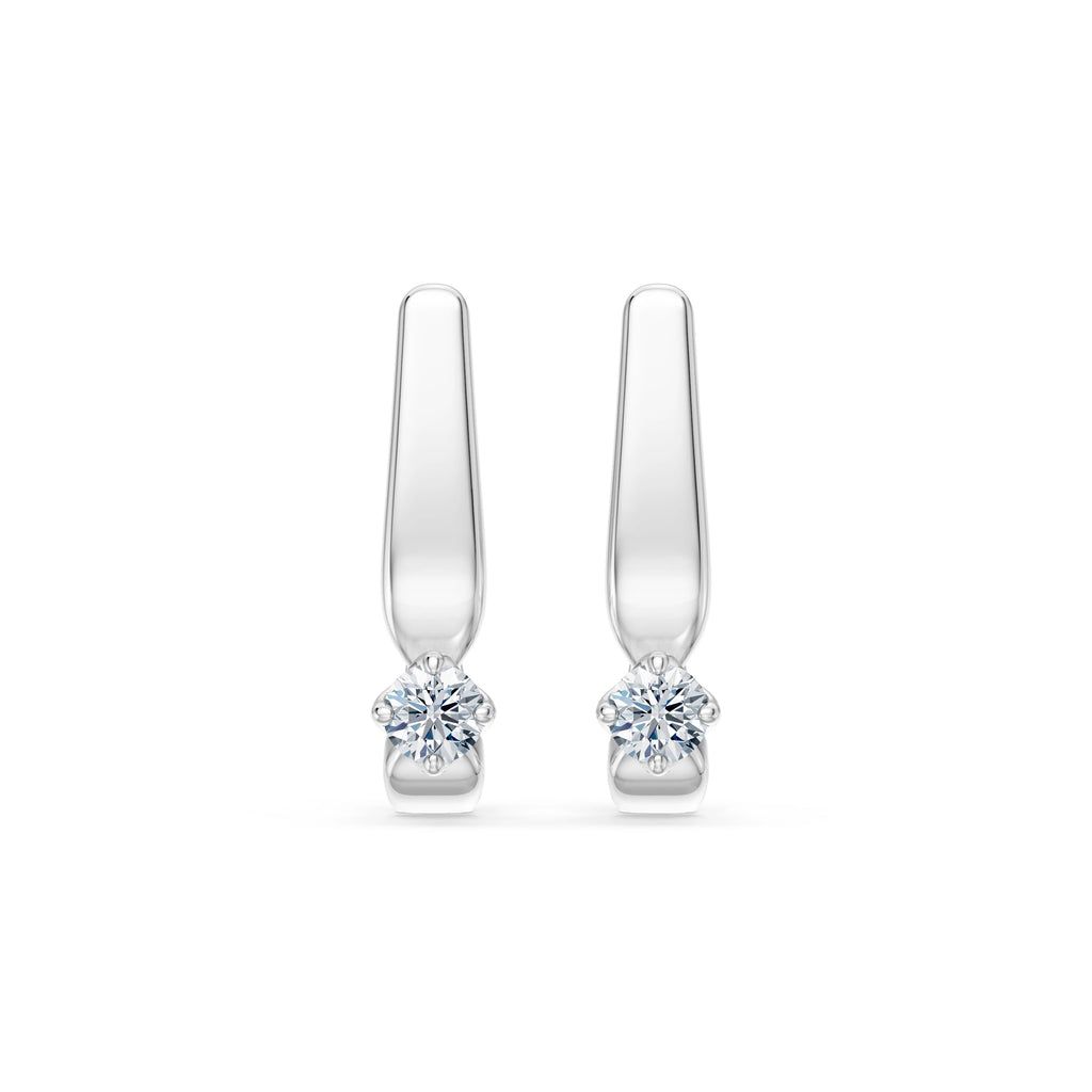 Solitaire English Lock Earring, 0.2 ct — 102-10041(3.0)