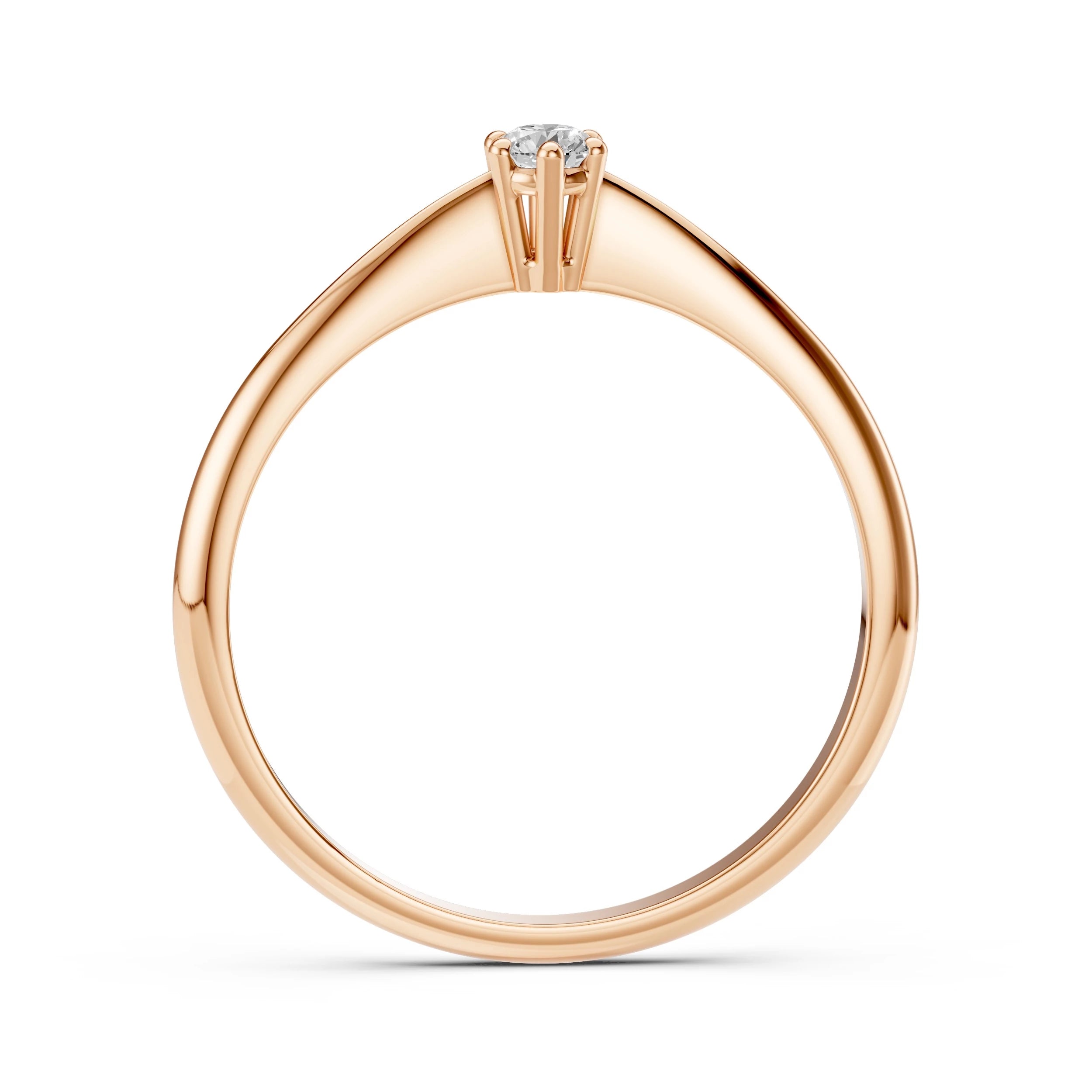 Solitaire Ring (Round), 0.15 ct — 101-10027(3.4)