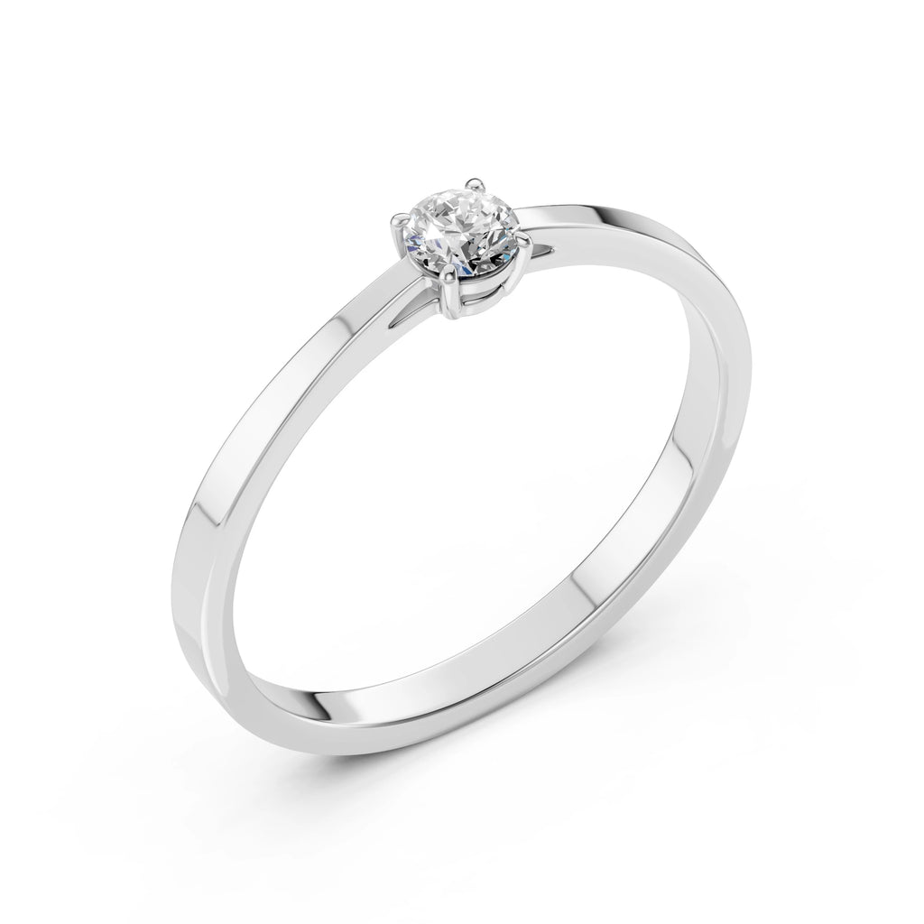 Solitaire Ring (Round), 0.2 ct — 101-10012/1(3.7)