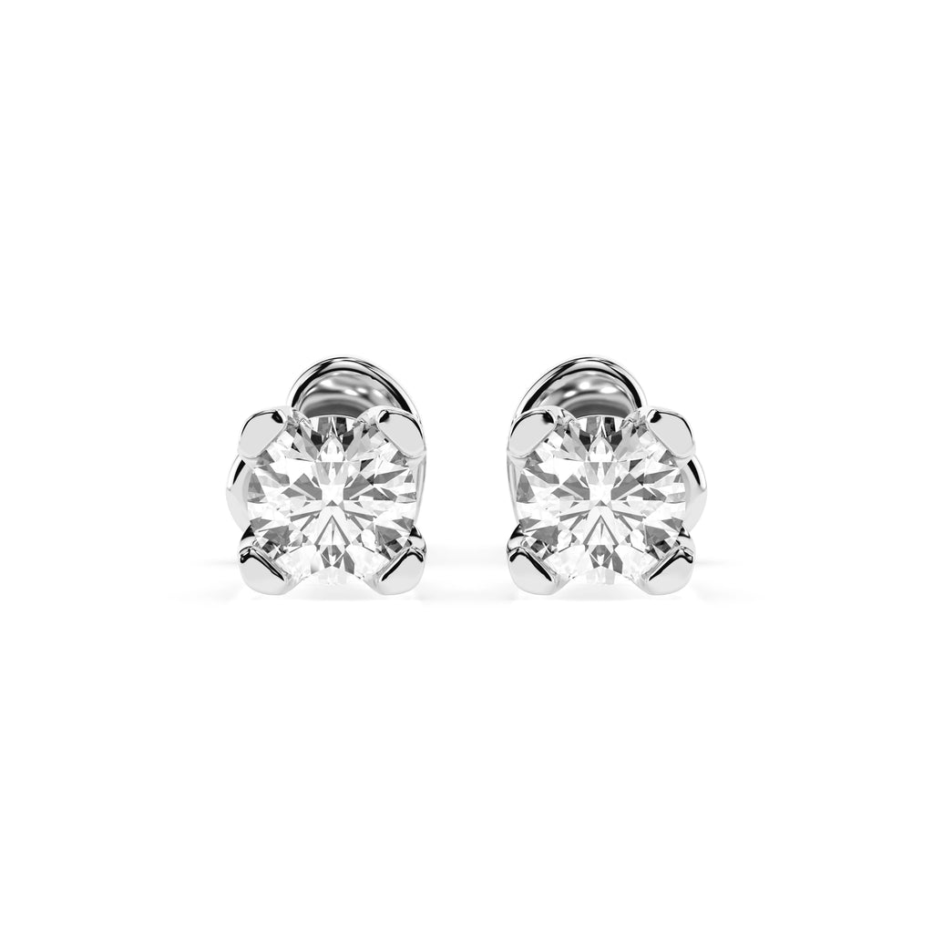 Solitaire Butterfly Earring (Round), 0.6 ct — 102-10089/2(4.2)