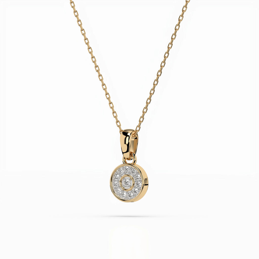 Illusion Necklace (Round), 0.01 ct — 104-10032