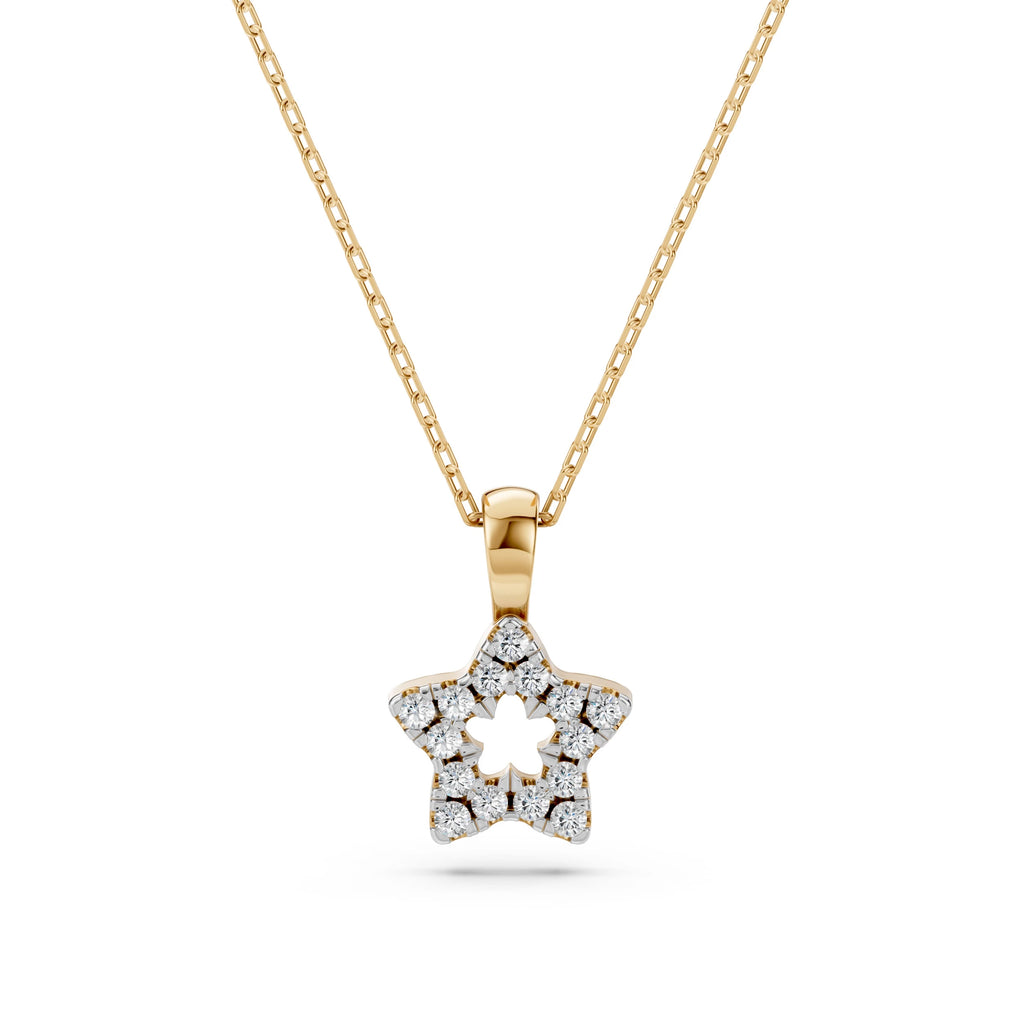 Minimalism Necklace (Round), 0.08 ct — 104-10078