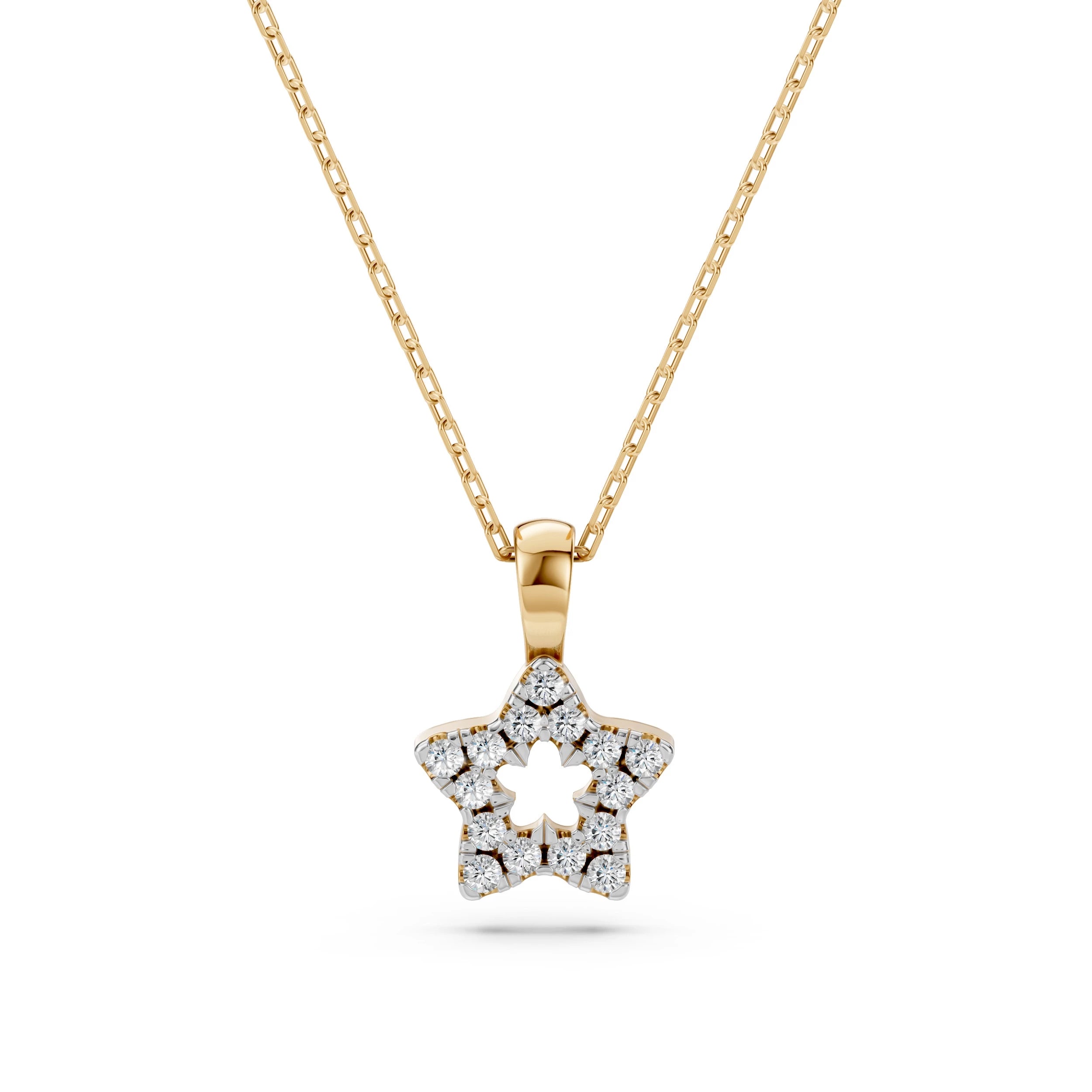 Minimalism Necklace (Round), 0.08 ct — 104-10078