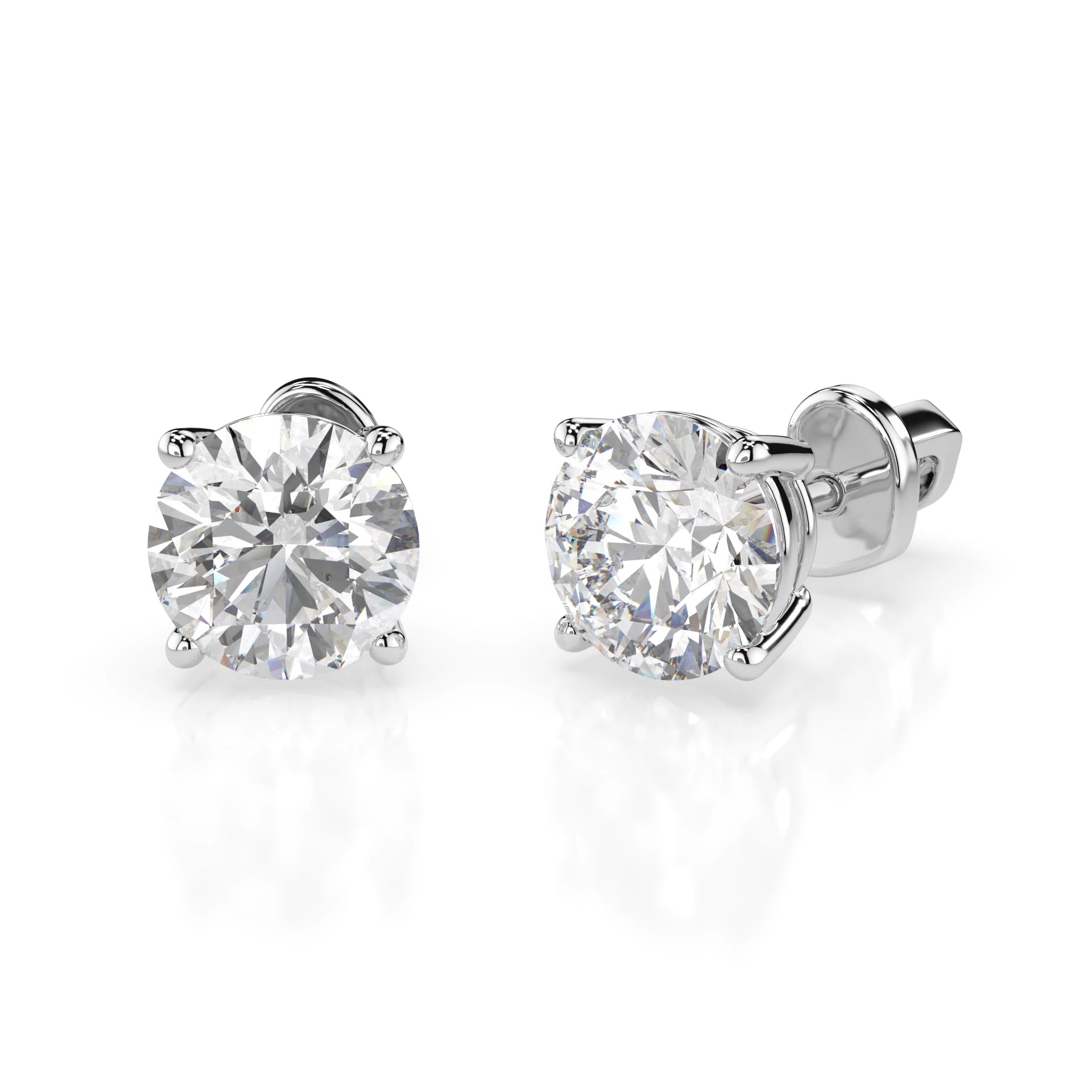 Solitaire Butterfly Earring (Round), 2.0 ct — 102-10012/1(6.5)