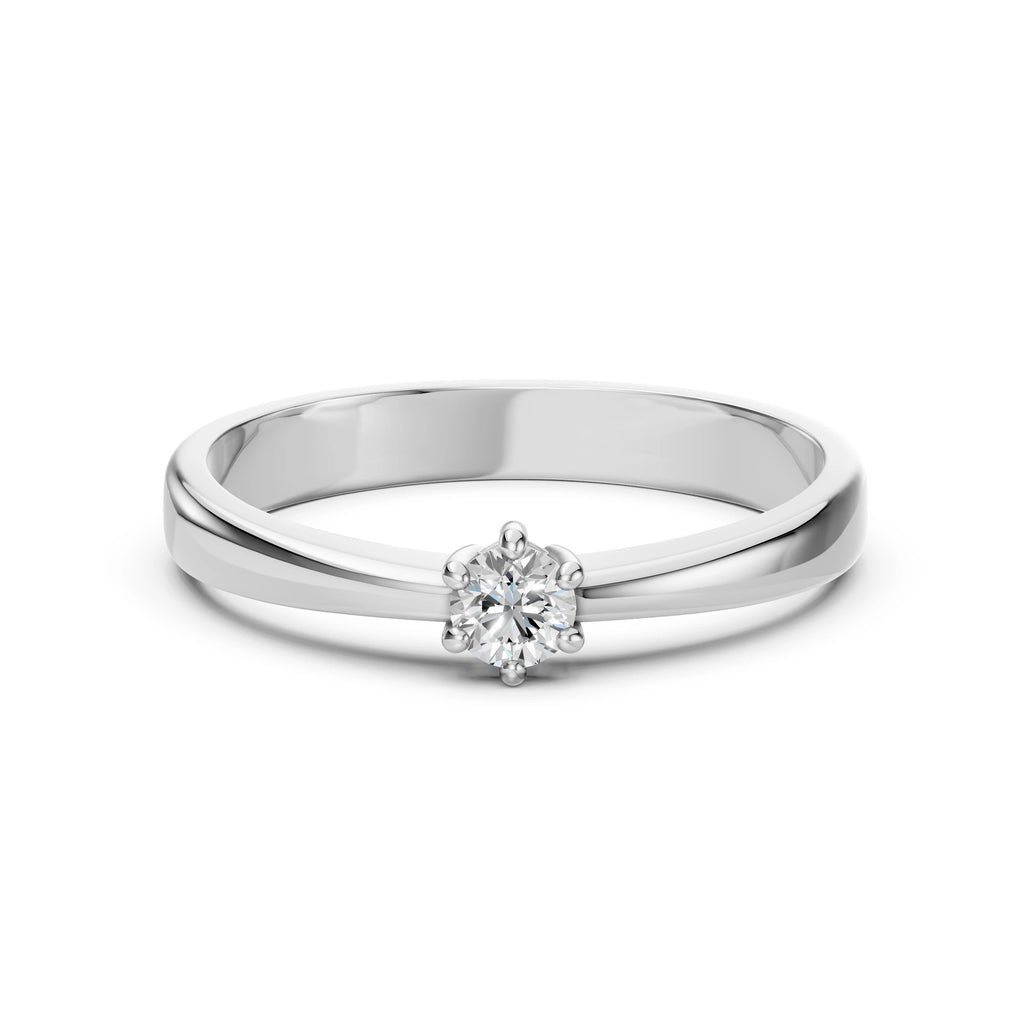 Solitaire Ring (Round), 0.15 ct — 101-10151(3.4)