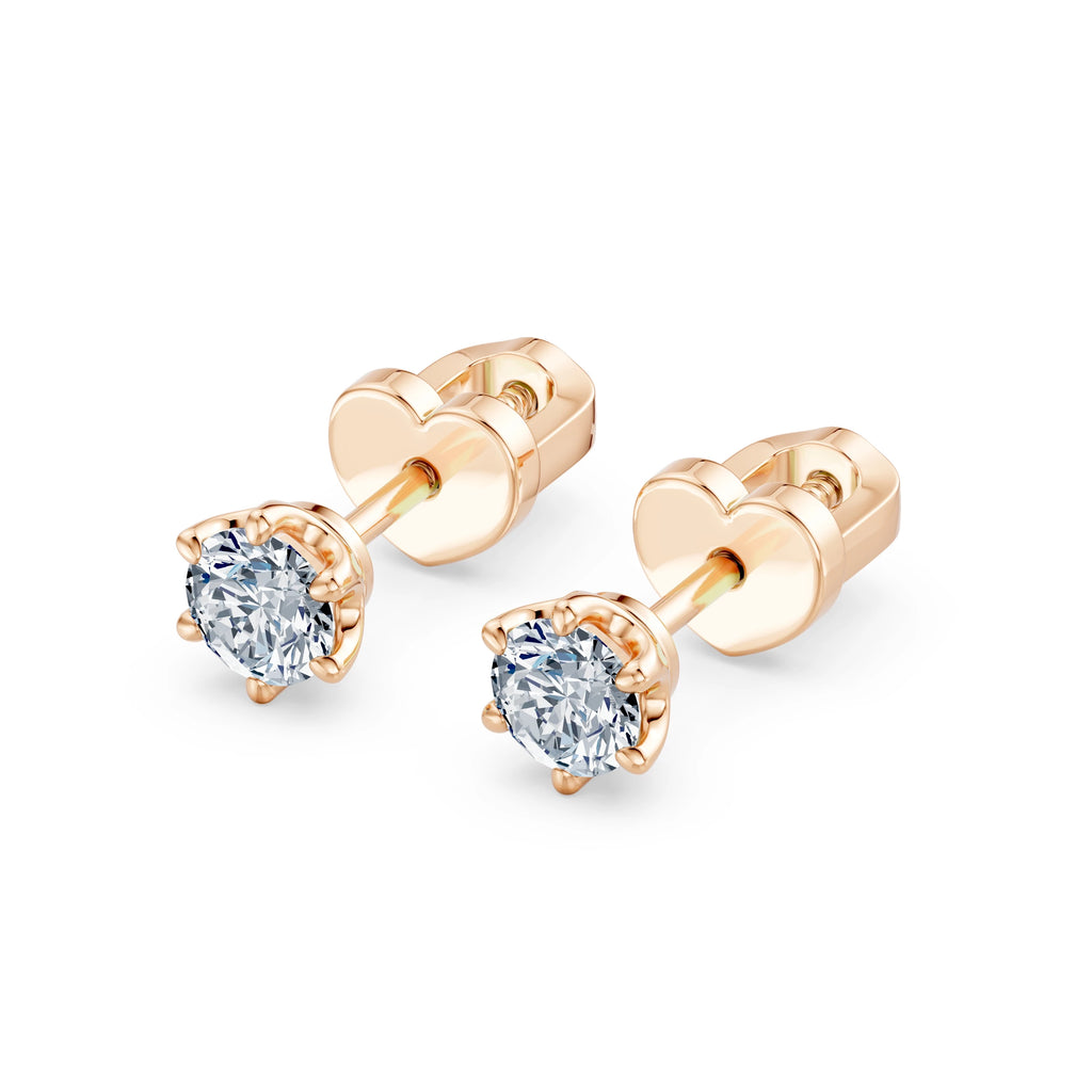 Solitaire Butterfly Earring, 0.6 ct — 102-10040/1(4.2)