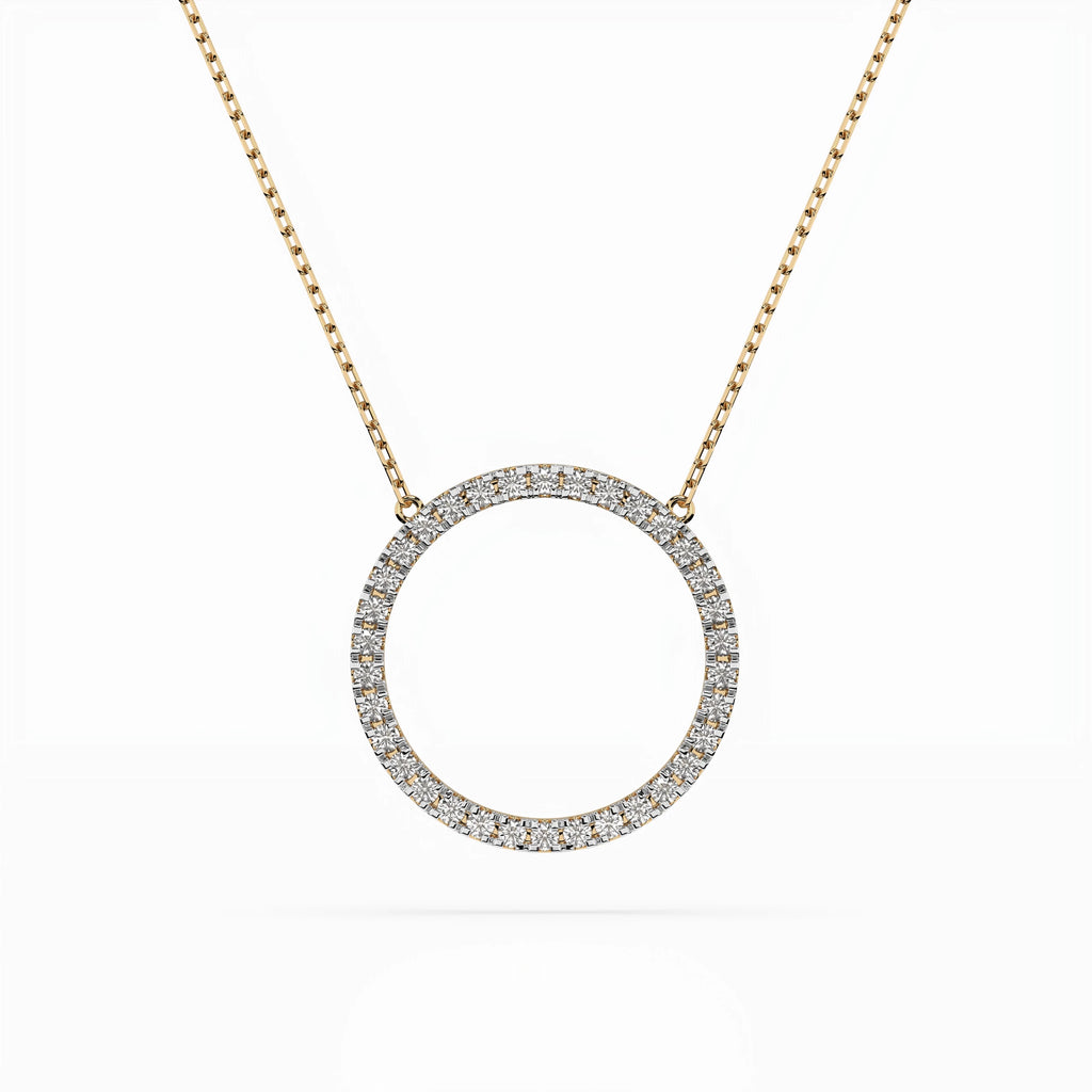 Minimalism Necklace (Round), 0.2 ct — 104-10023