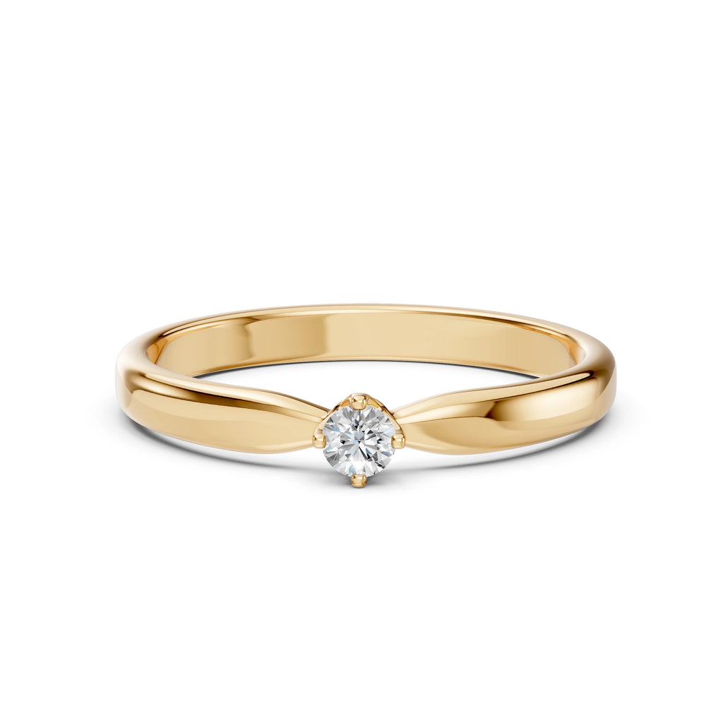Solitaire Ring (Round), 0.1 ct — 101-10041(3.0)