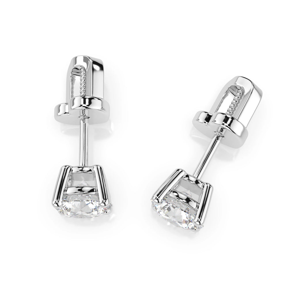 Solitaire Butterfly Earring (Round), 0.9 ct — 102-10012/1(4.8)
