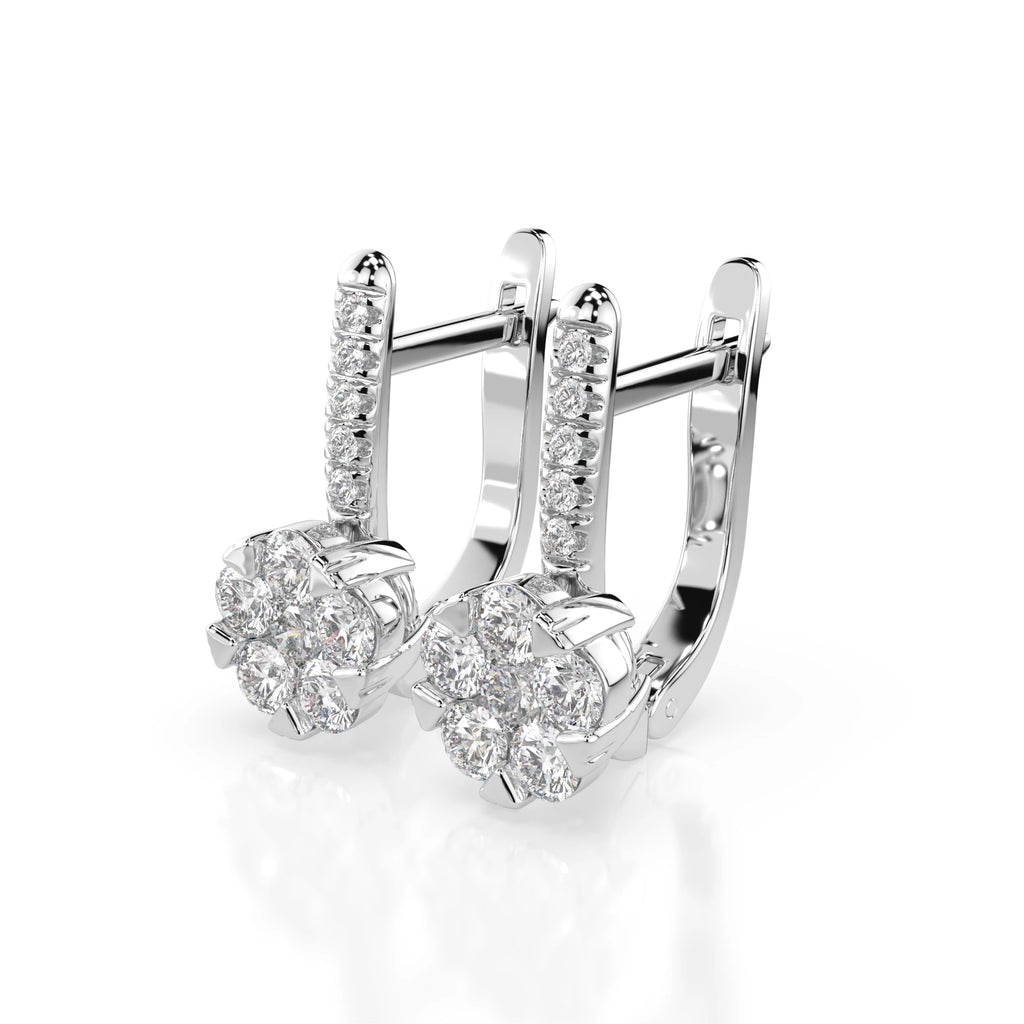 Illusion Earring (Round), 0.2 ct — 102-10015/4(3.0)