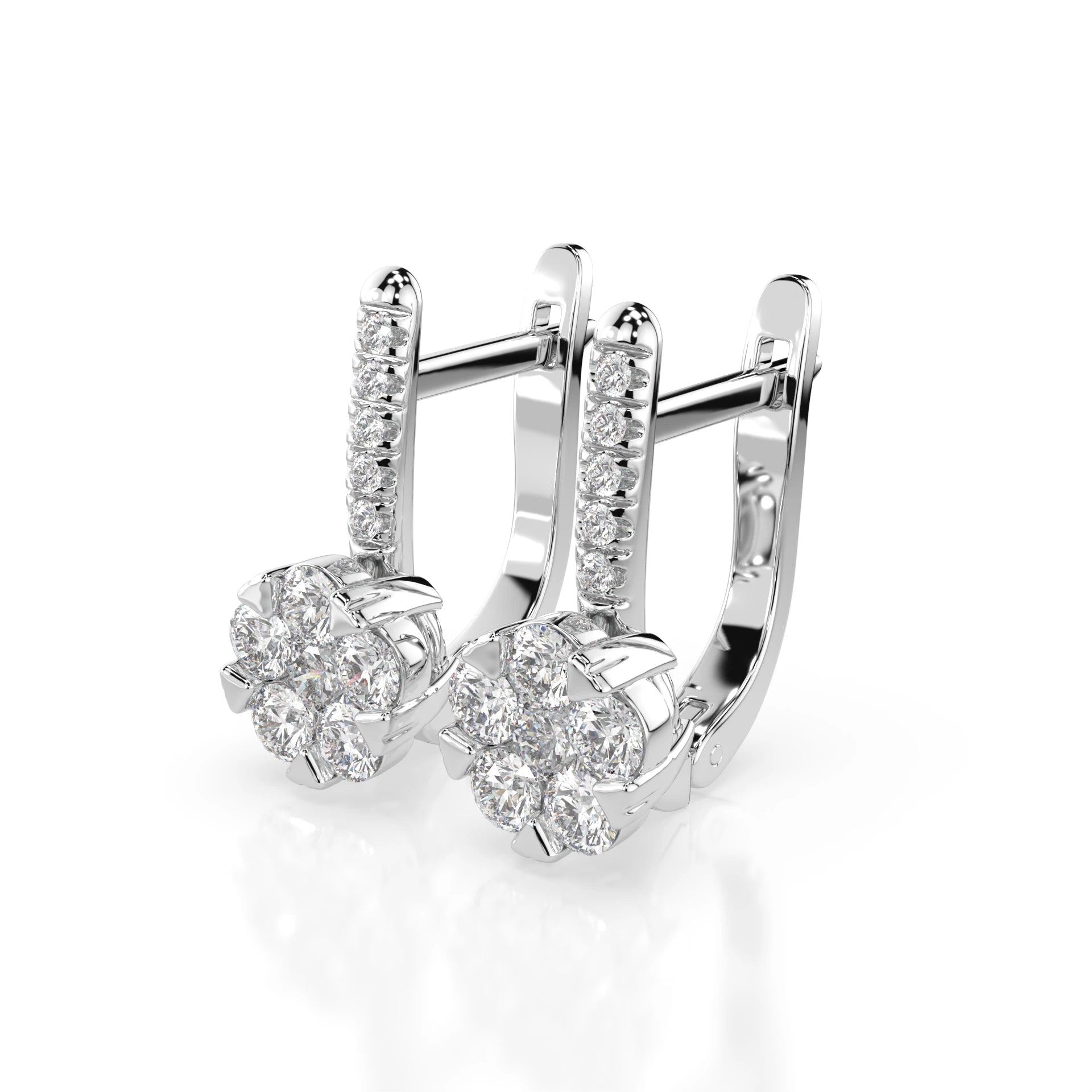 Illusion Earring (Round), 0.2 ct — 102-10015/4(3.0)