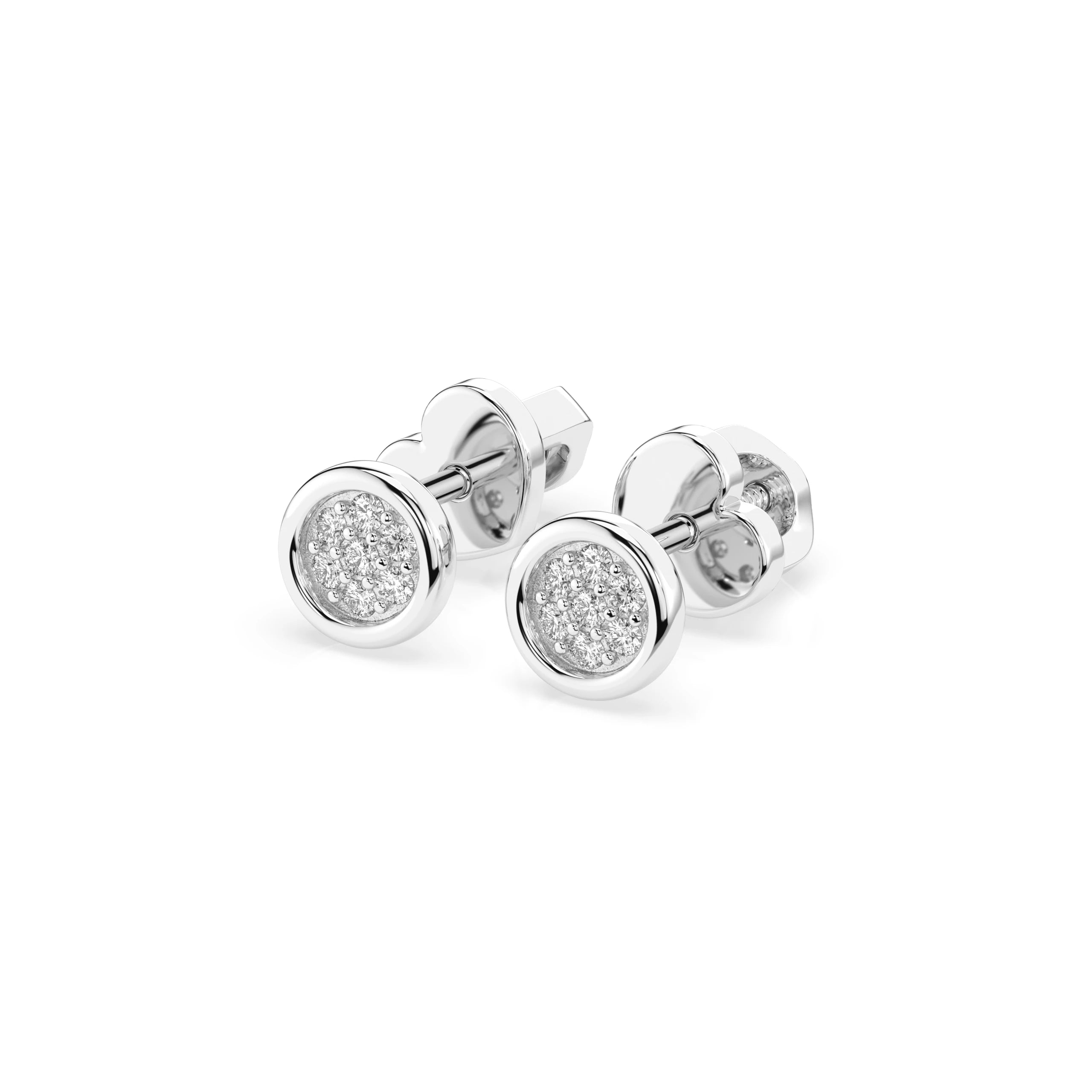 Illusion Earring (Round), 0.08 ct — 102-10068