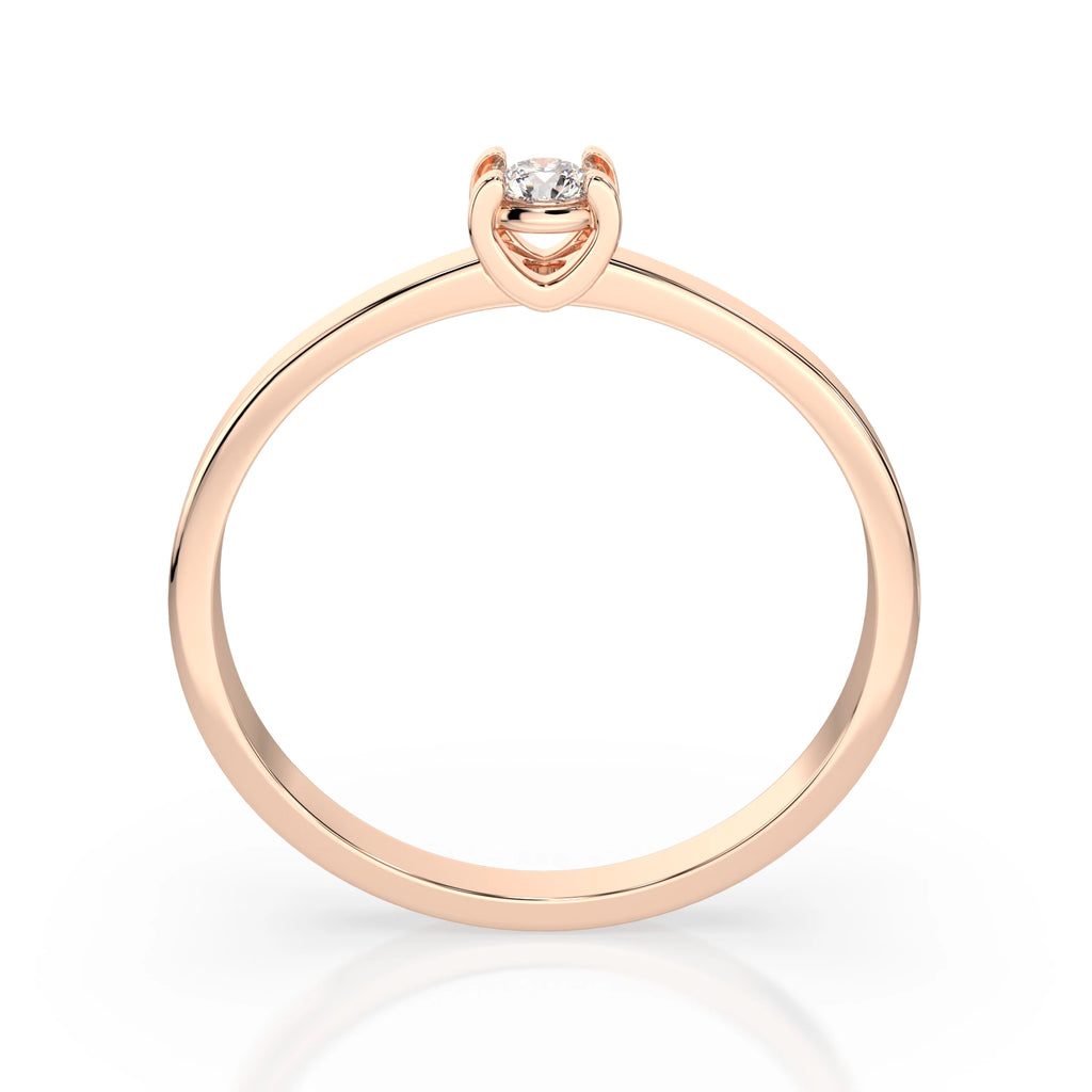 Solitaire Ring (Round), 0.1 ct — 101-10022(3.0)