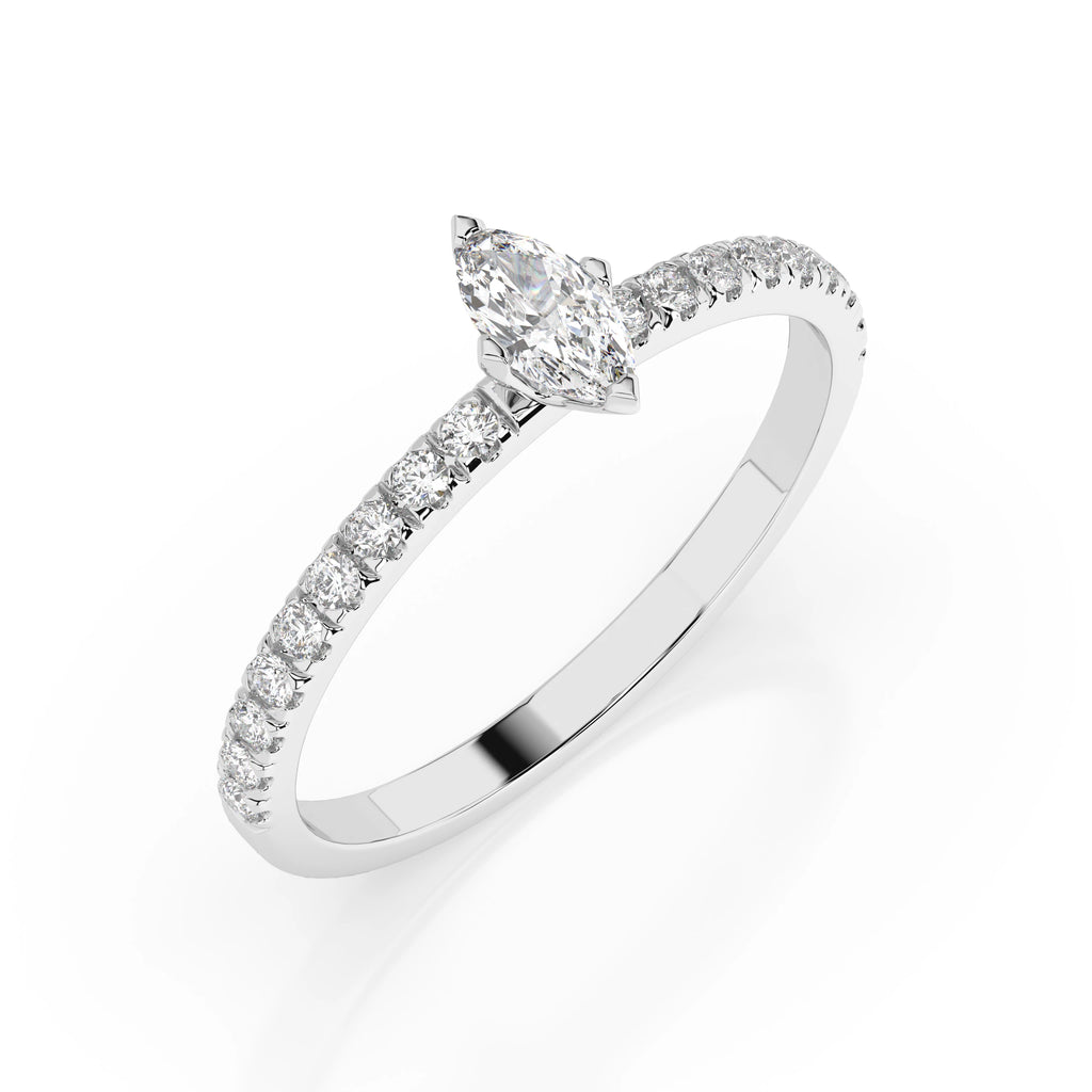 Solitaire Eternity Ring (Marquise), 0.15 ct — 101-10181/4(0.15)MARQUISE
