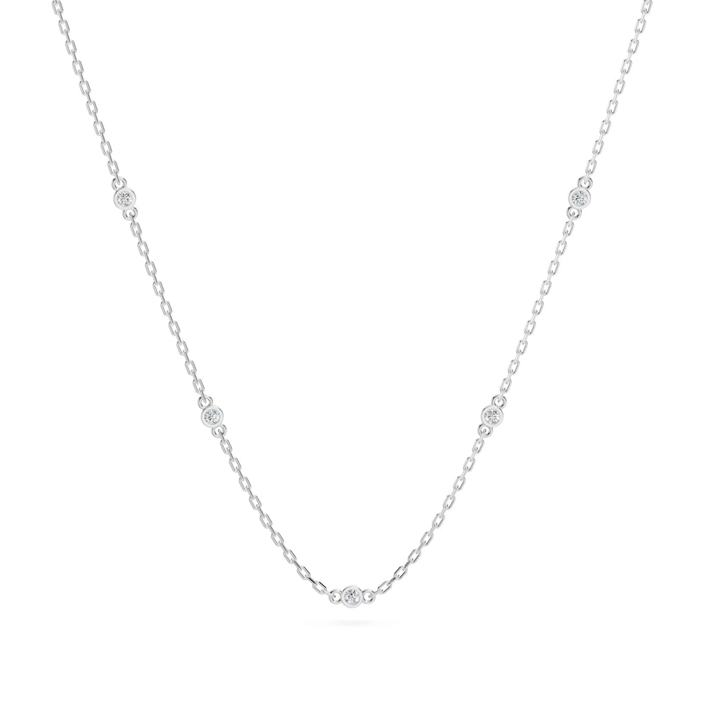 Minimalism Necklace (Round), 0.07 ct — 104-10080/5(1.4)