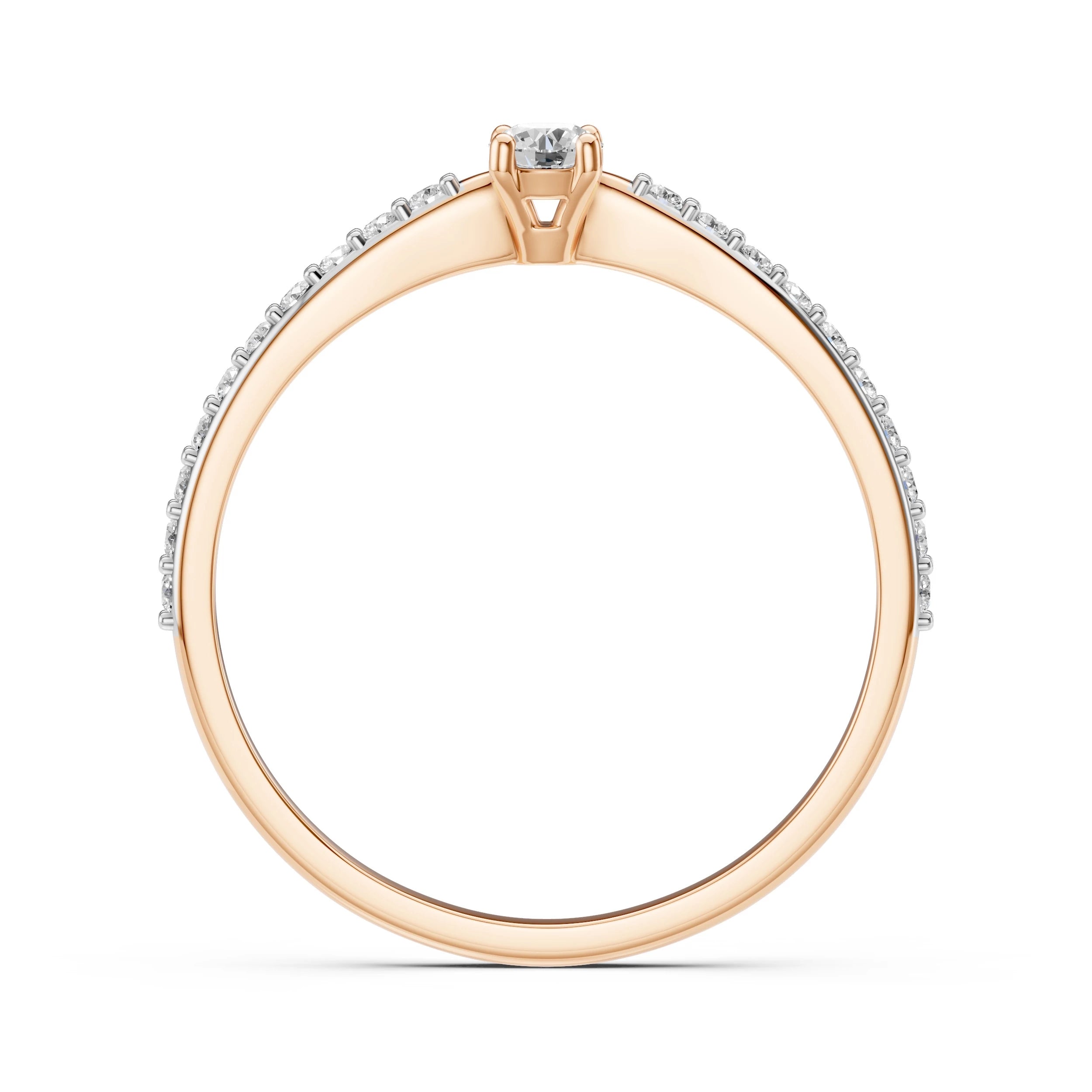Solitaire Eternity Ring (Round), 0.1 ct — 101-10116/2(3.0)