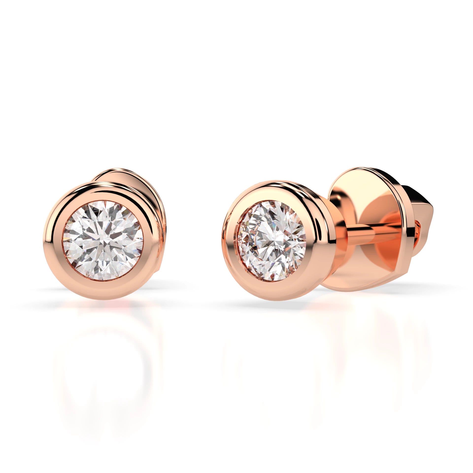 Solitaire Butterfly Earring (Round), 0.3 ct — 102-10010(3.4)