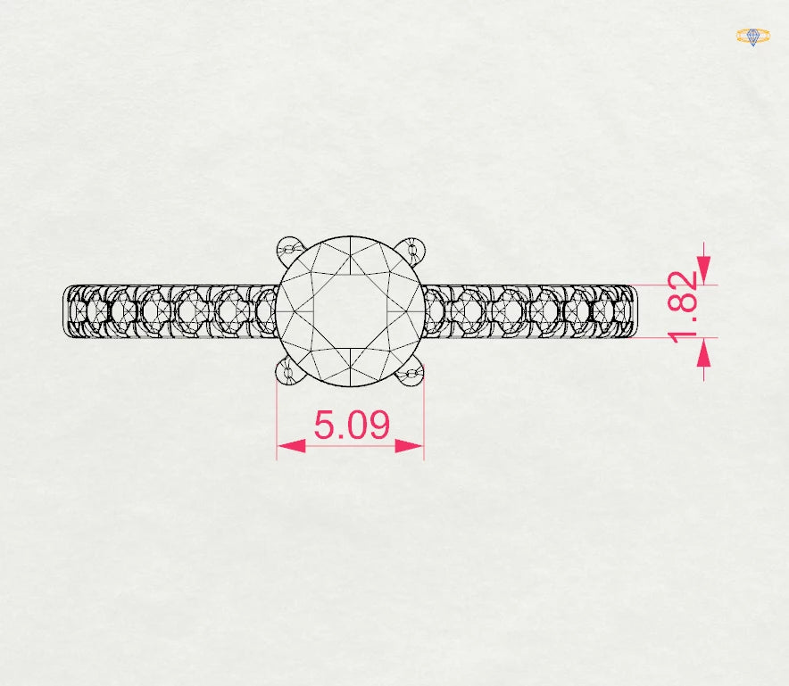 Solitaire Eternity Ring (Round), 0.5 ct — 101-10094(5.1)