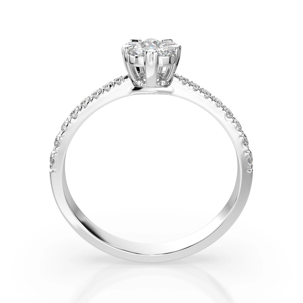 Illusion Ring (Round), 0.06 ct — 101-10015/4(2.5)